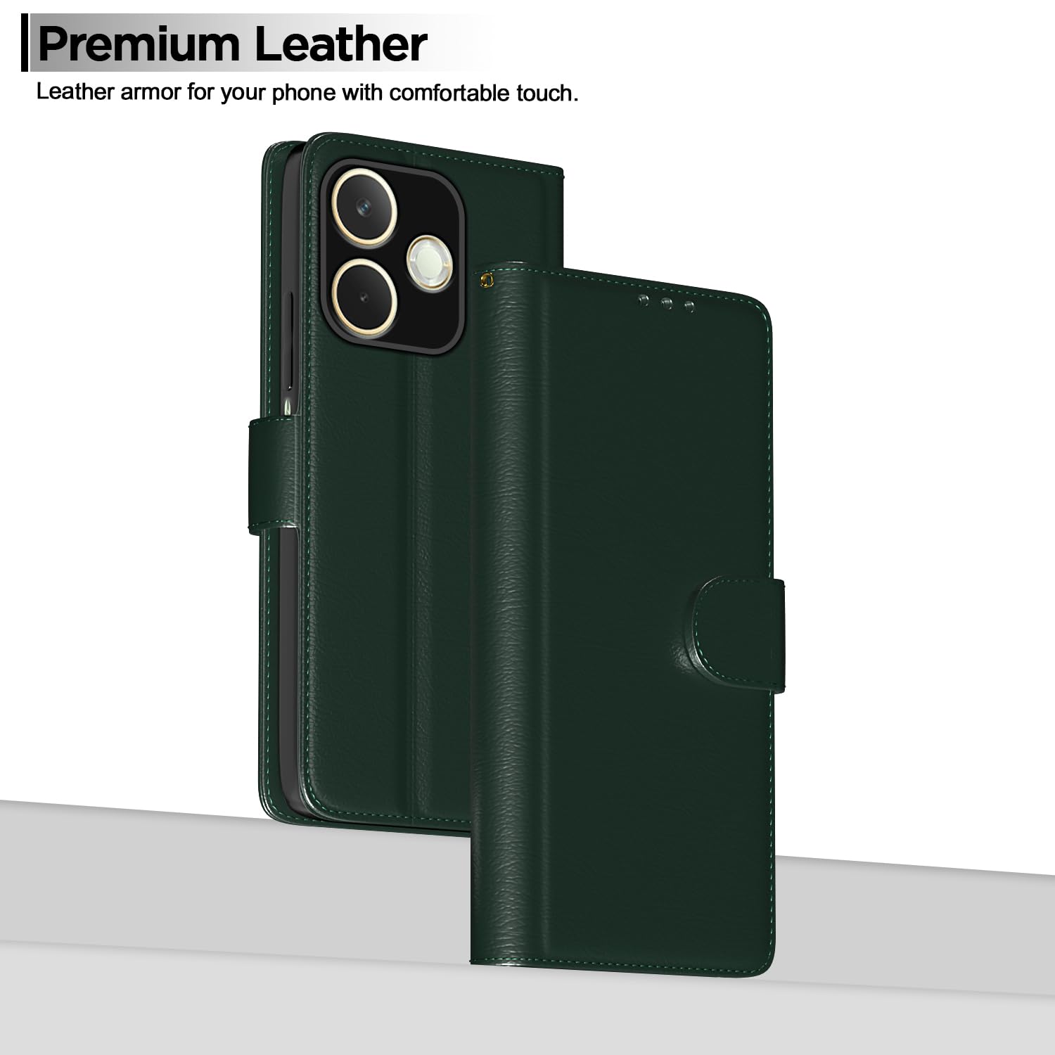Oppo A5 Pro 5G Wallet wallet flip cover in green by Pikkme – photo 2