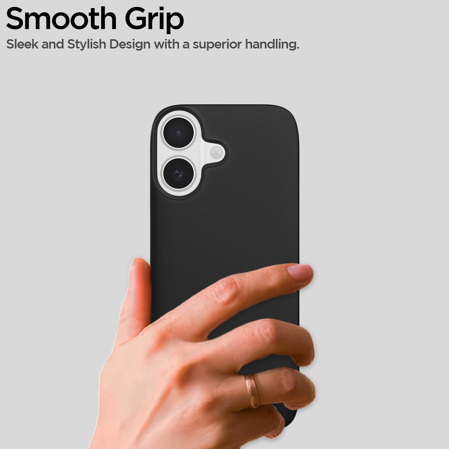 Pikkme iPhone 16 Plus SideCut Back Cover (Black)