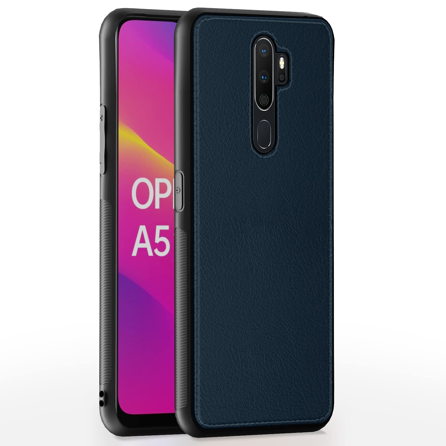 Oppo A5 2020 / A9 2020 LeatherBack Back Cover – Blue