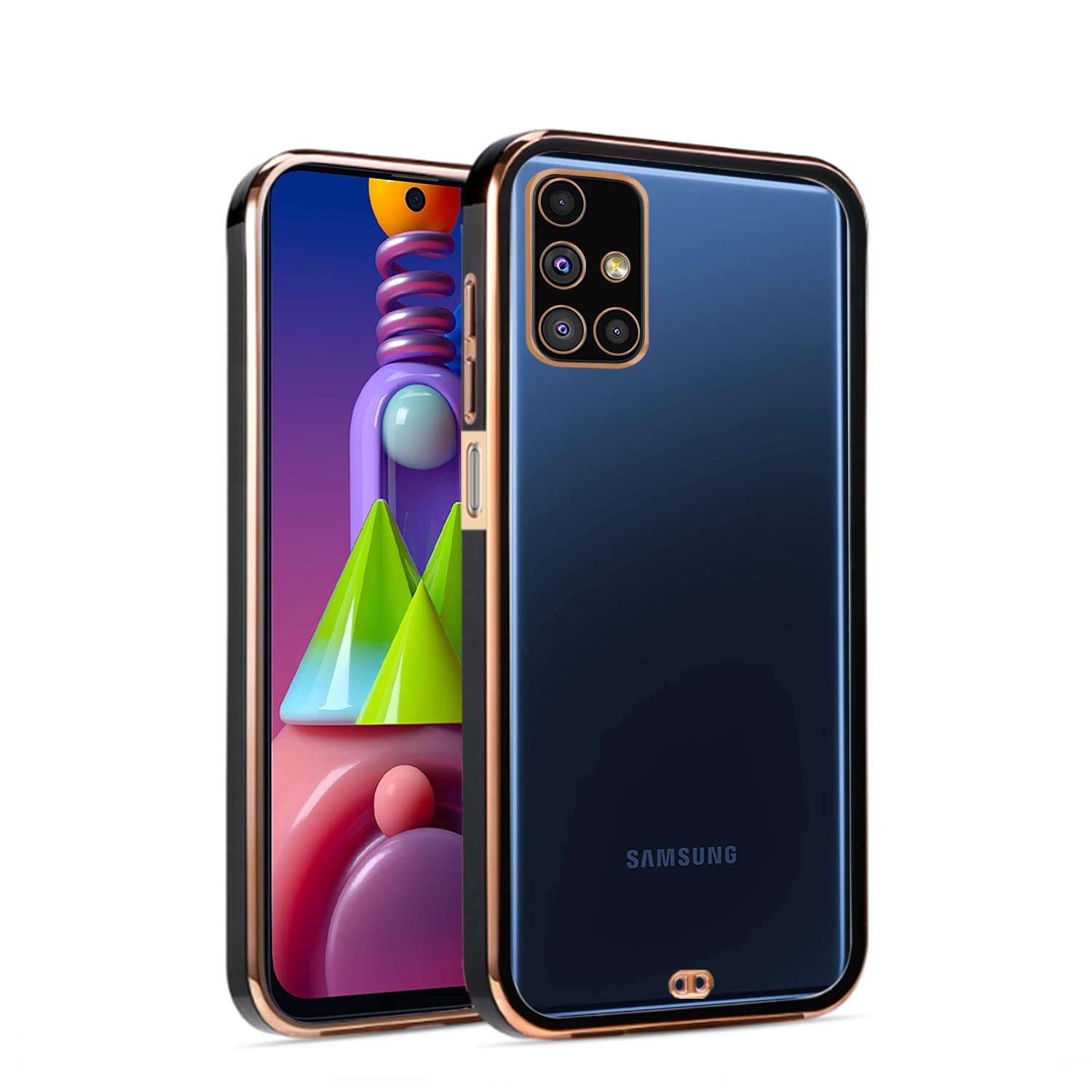 Pikkme black Chrome back cover for Samsung M51