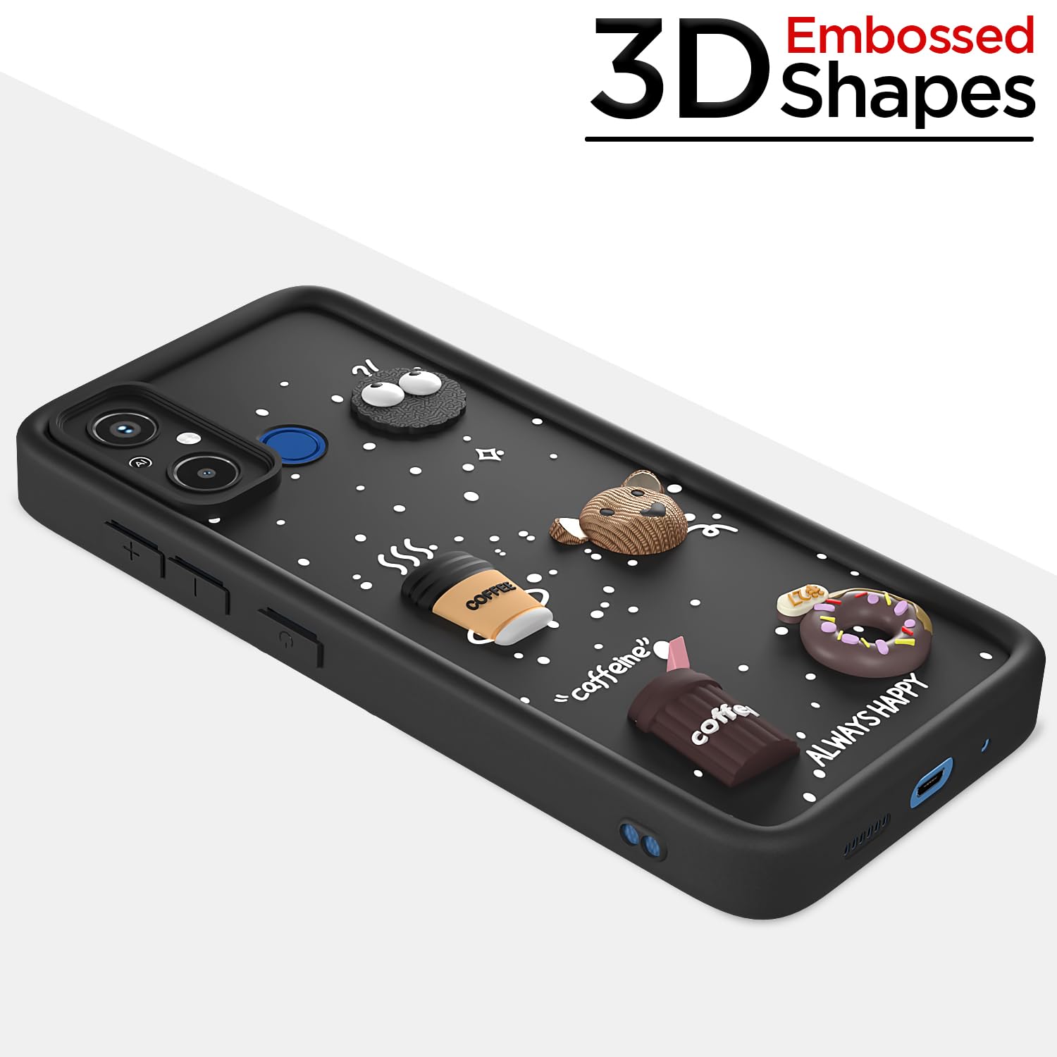 Redmi 12C 4G/3D mobile cover in black by Pikkme – photo 3