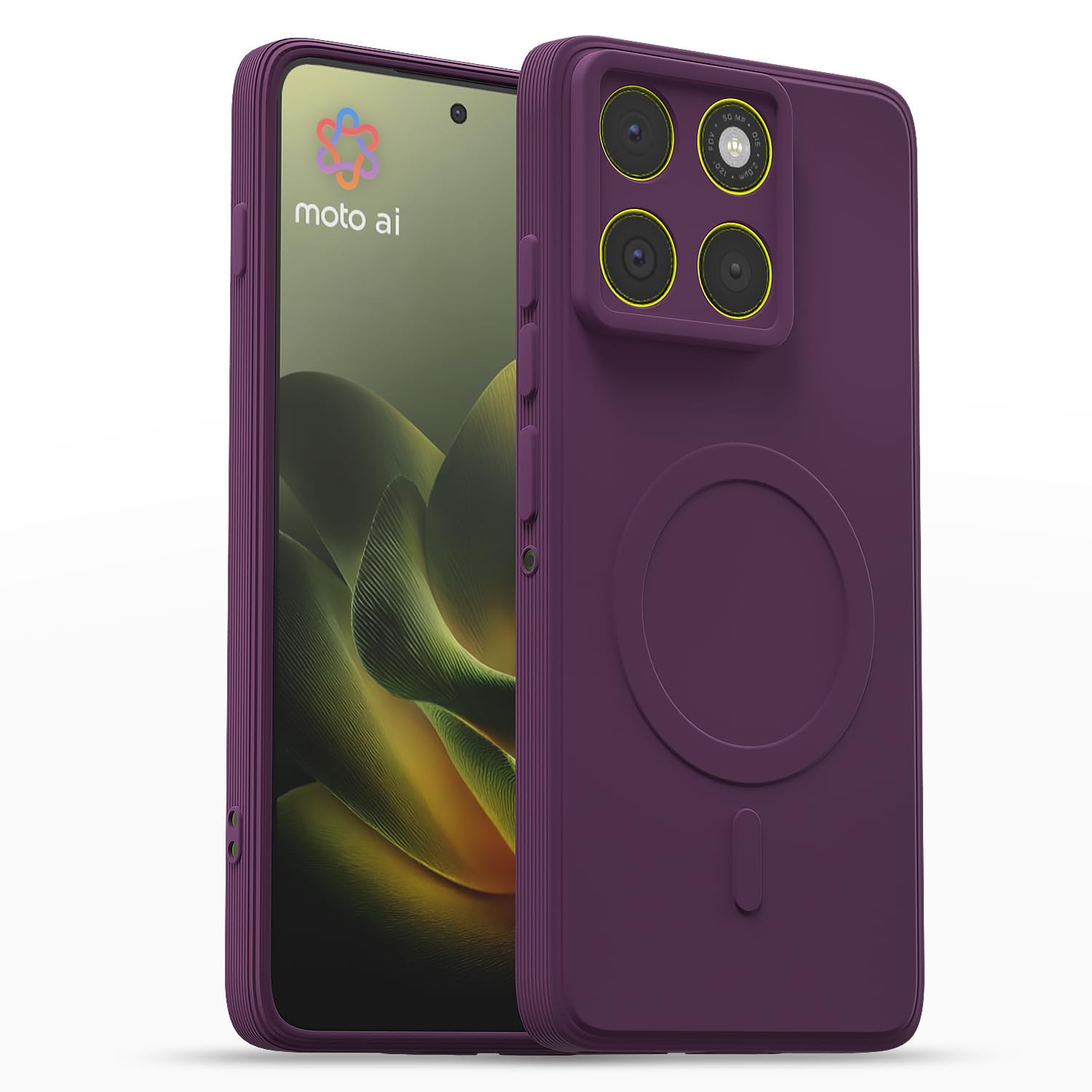 Moto Edge 70 5G MagSafe mobile back cover in purple by Pikkme