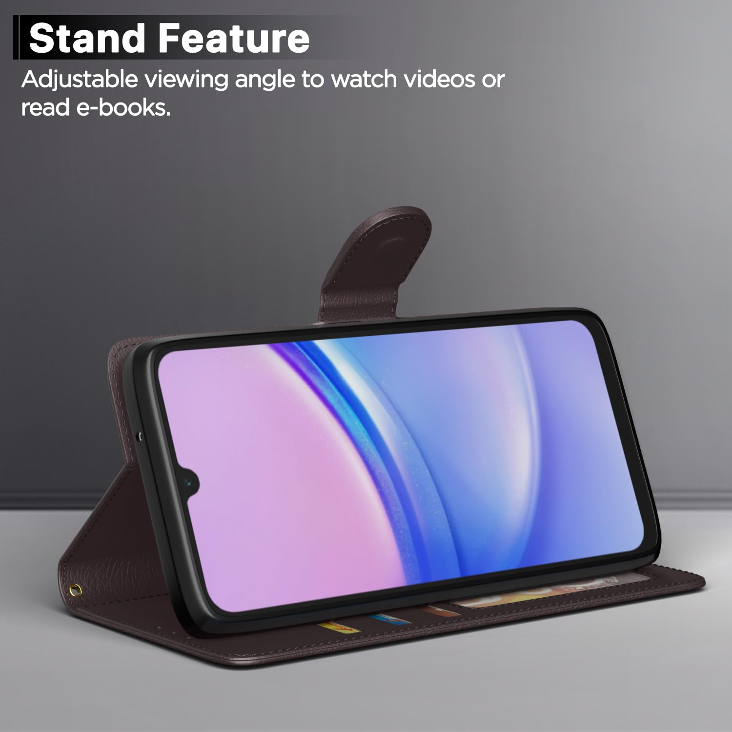 Pikkme Samsung Galaxy F15 5G / M15 5G / M15 Prime 5G Vintage Flip Cover (Coffee)