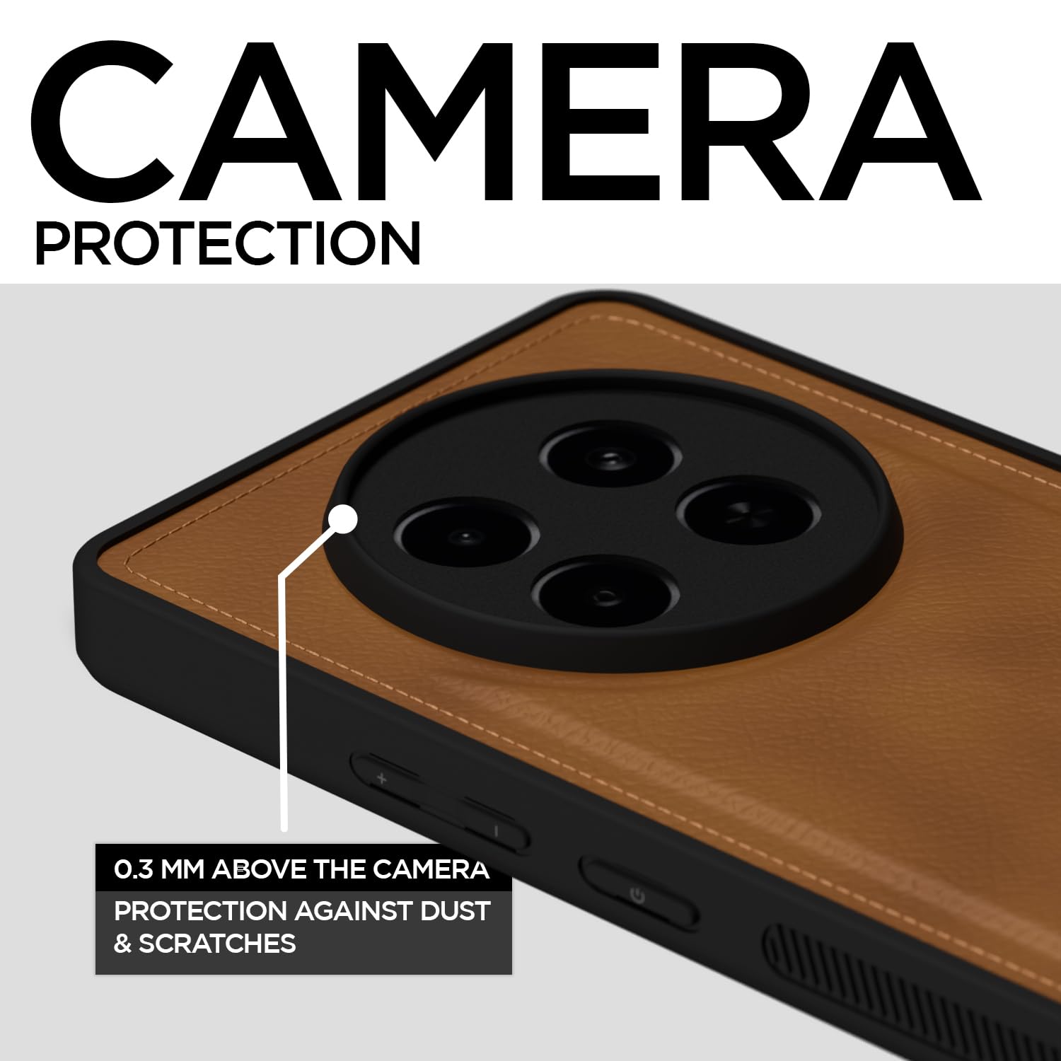Pikkme Realme 13 Plus 5G / Realme P1 Speed 5G Leatherback Back Case | Brown