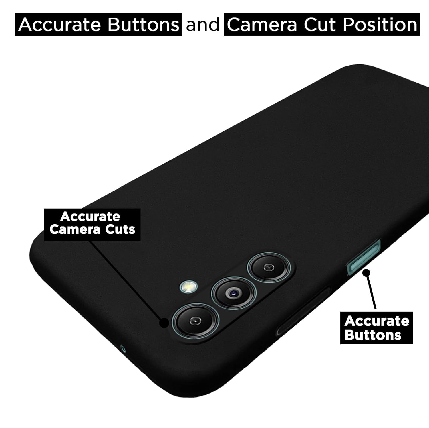 Pikkme Samsung Galaxy M14 5G Liquid Silicone Back Cover | Black