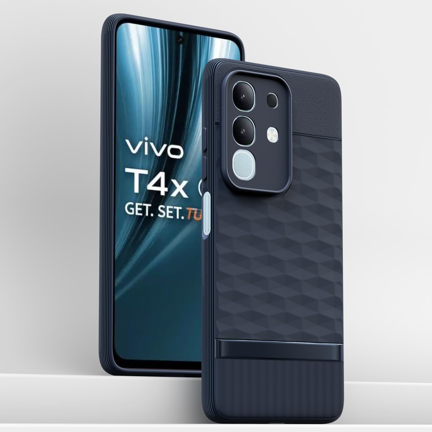 Pikkme Vivo T4x 5G Shockproof Soft Flexible Gencase Back Cover (Blue)