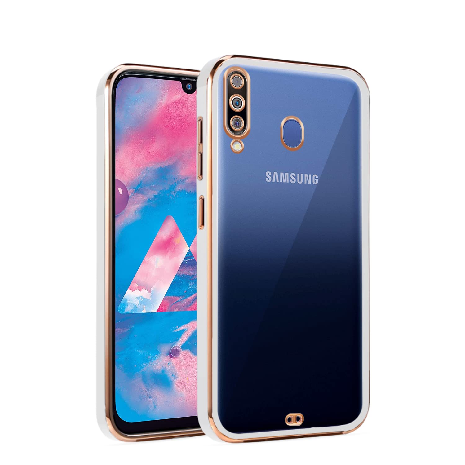 Pikkme Samsung M30 Chrome white mobile cover