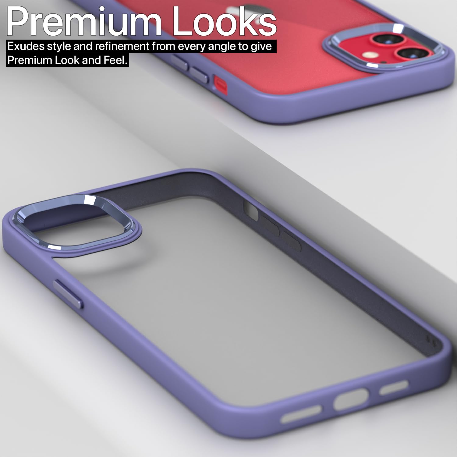 Pikkme iPhone 11 Electroplated Crome Metal Ring Back Cover (Purple)