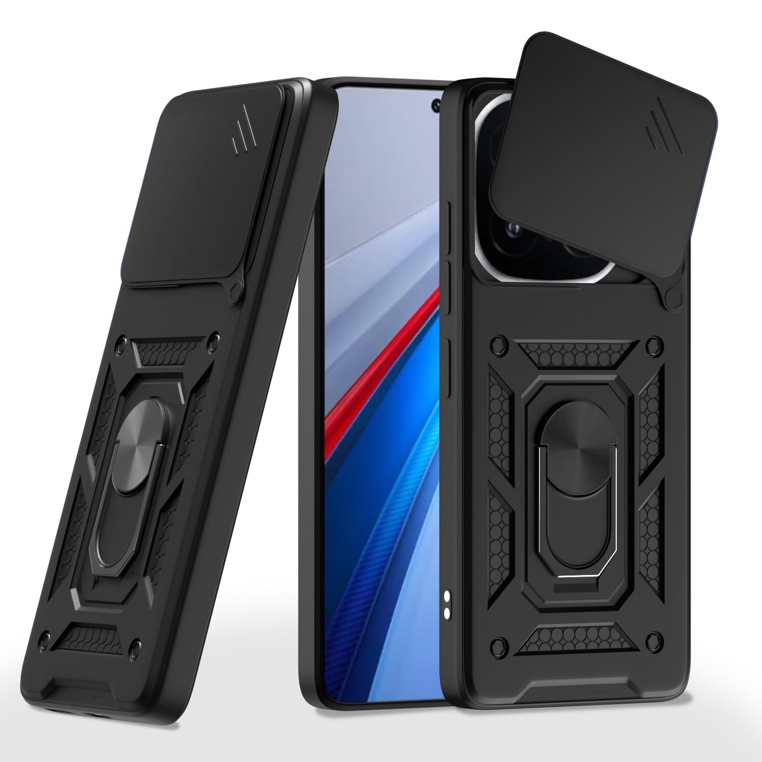 Black D10 Camera Shield mobile back cover for iQOO 13 5G – Pikkme