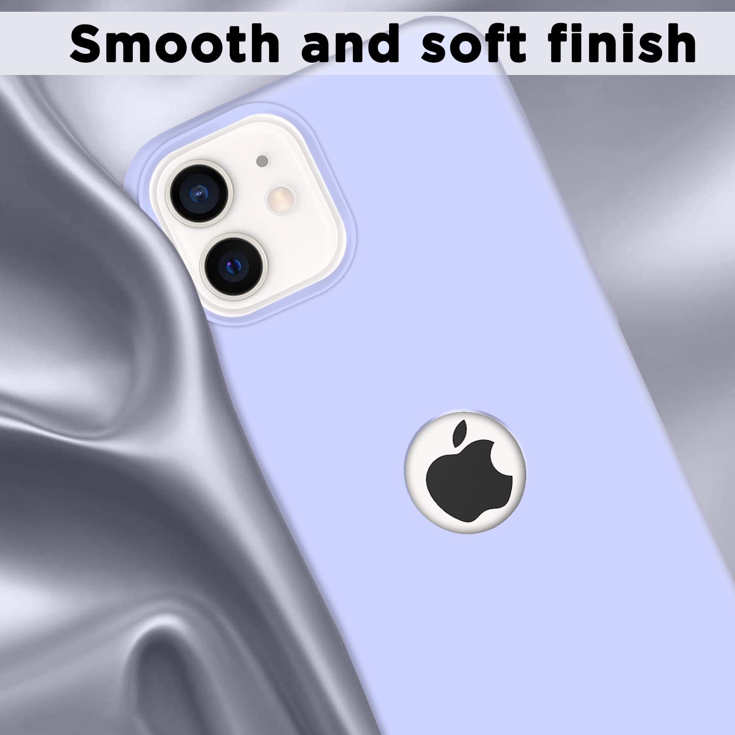 Pikkme iPhone 12/12 Pro Super Soft Silicone Back Cover (Lavender)