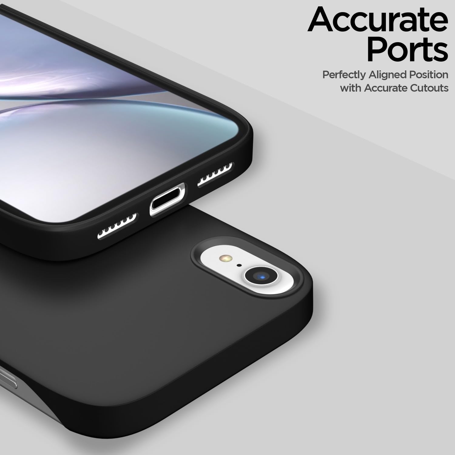 Pikkme iPhone XR SideCut Back Cover (Black)