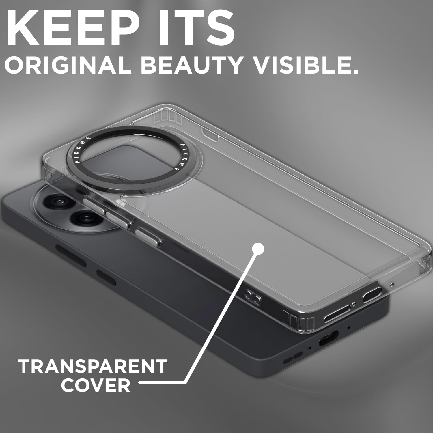 Pikkme transparent Hybrid phone cover for OnePlus 13R 5G – photo 2