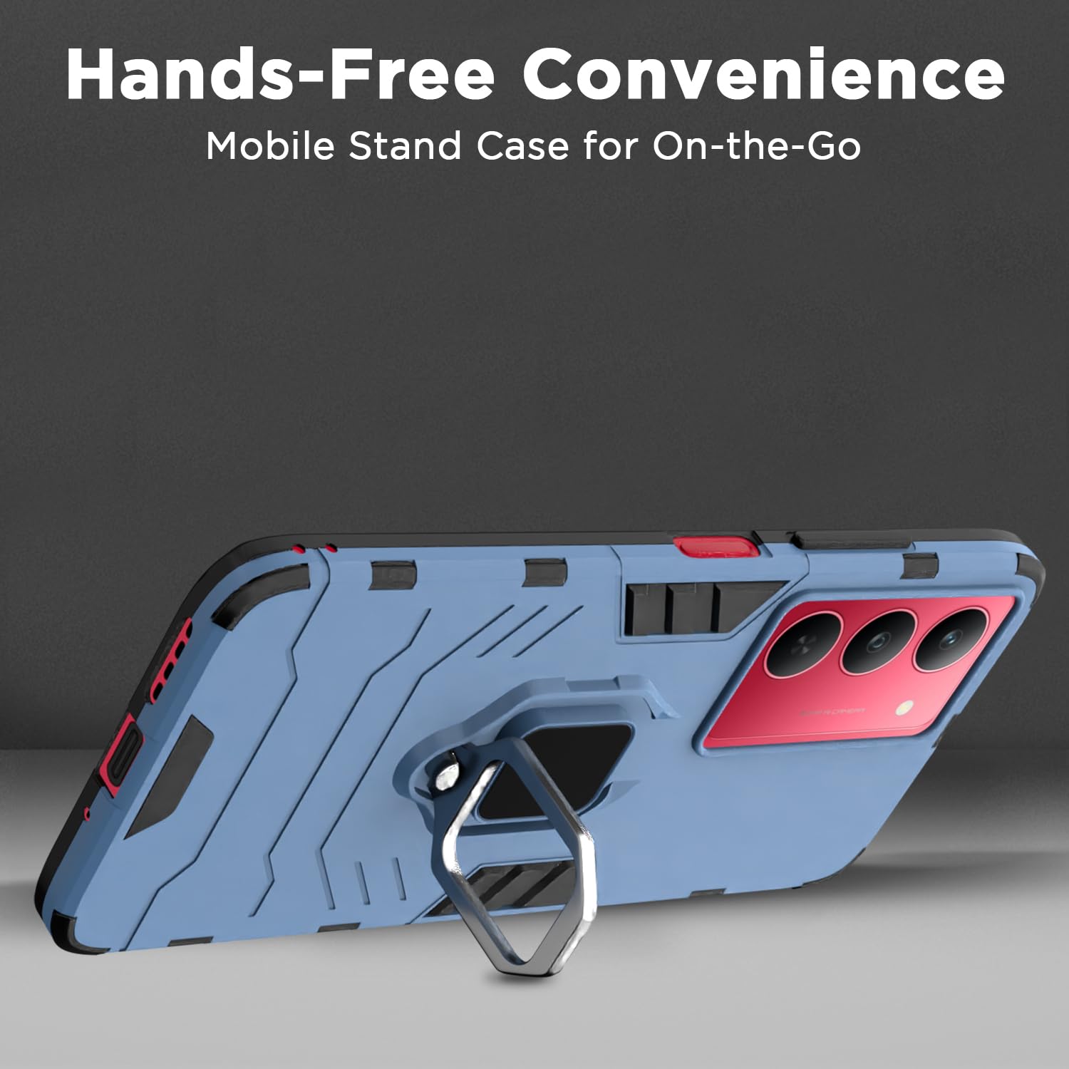 Pikkme Realme Narzo 80x/P3x/14X 5G D5 Tough Armor blue mobile back cover – photo 6