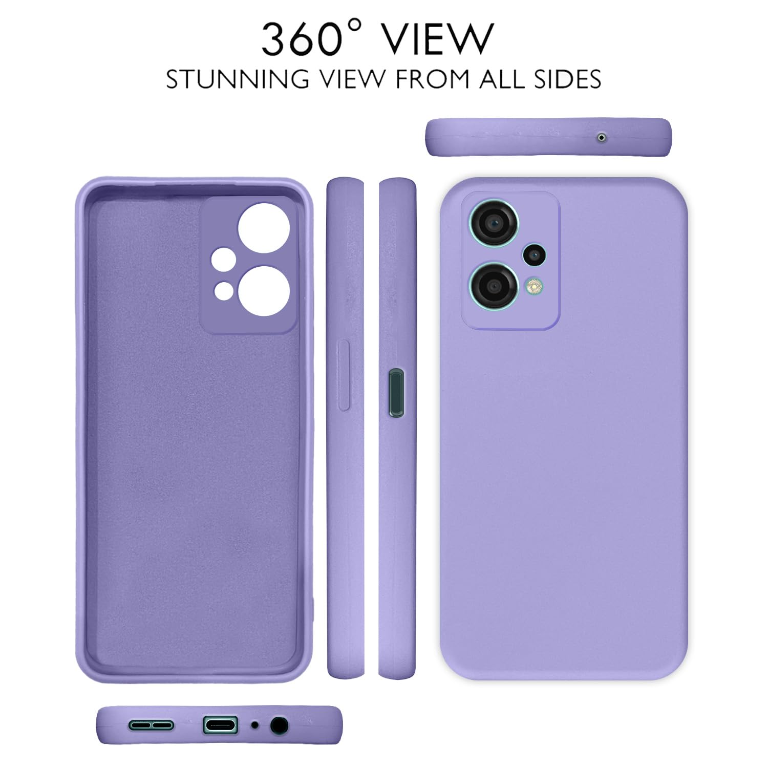 Pikkme OnePlus Nord Ce 2 Lite 5G Liquid Silicone Back Cover | Purple