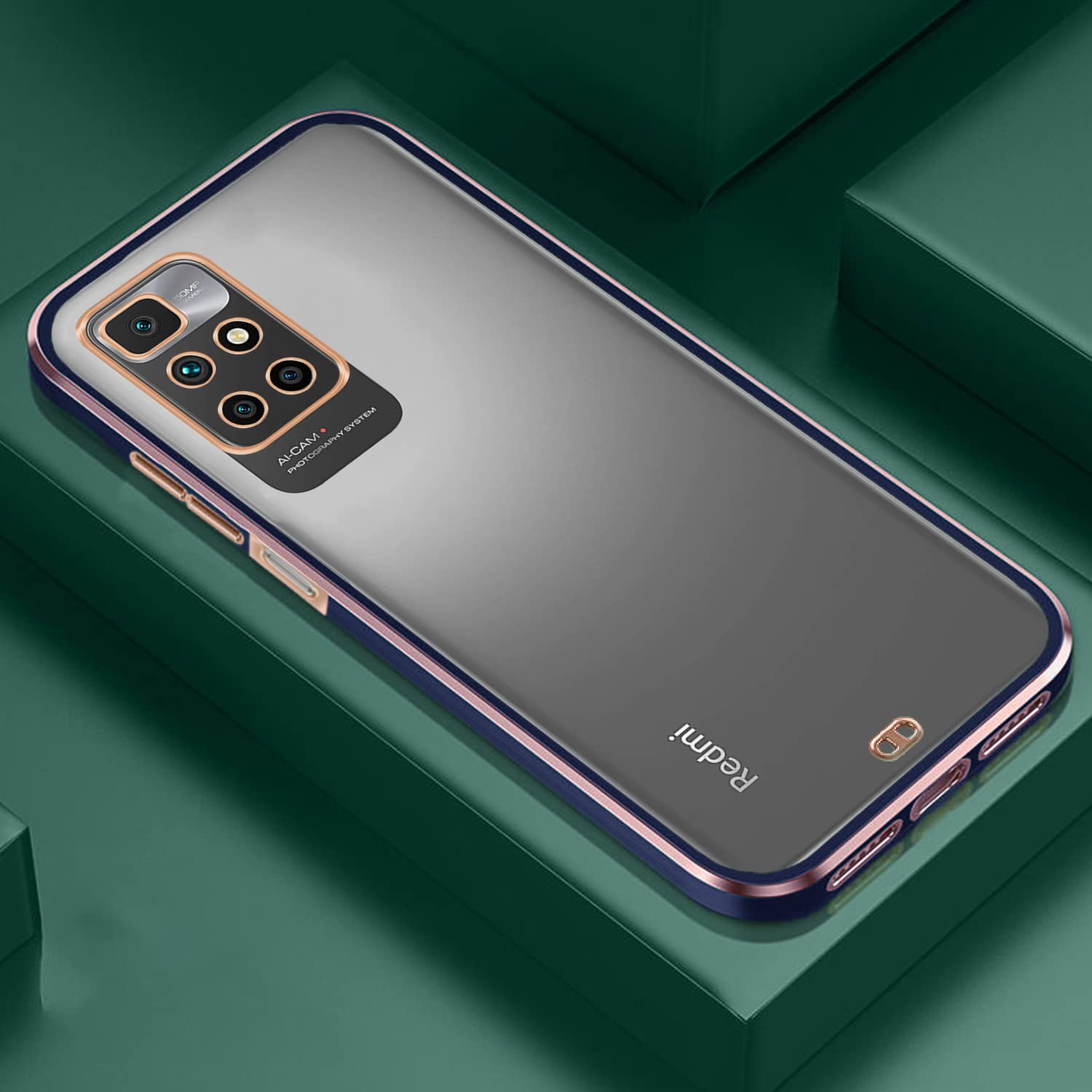 Redmi 10 Prime Chrome mobile cover in blue by Pikkme – photo 6