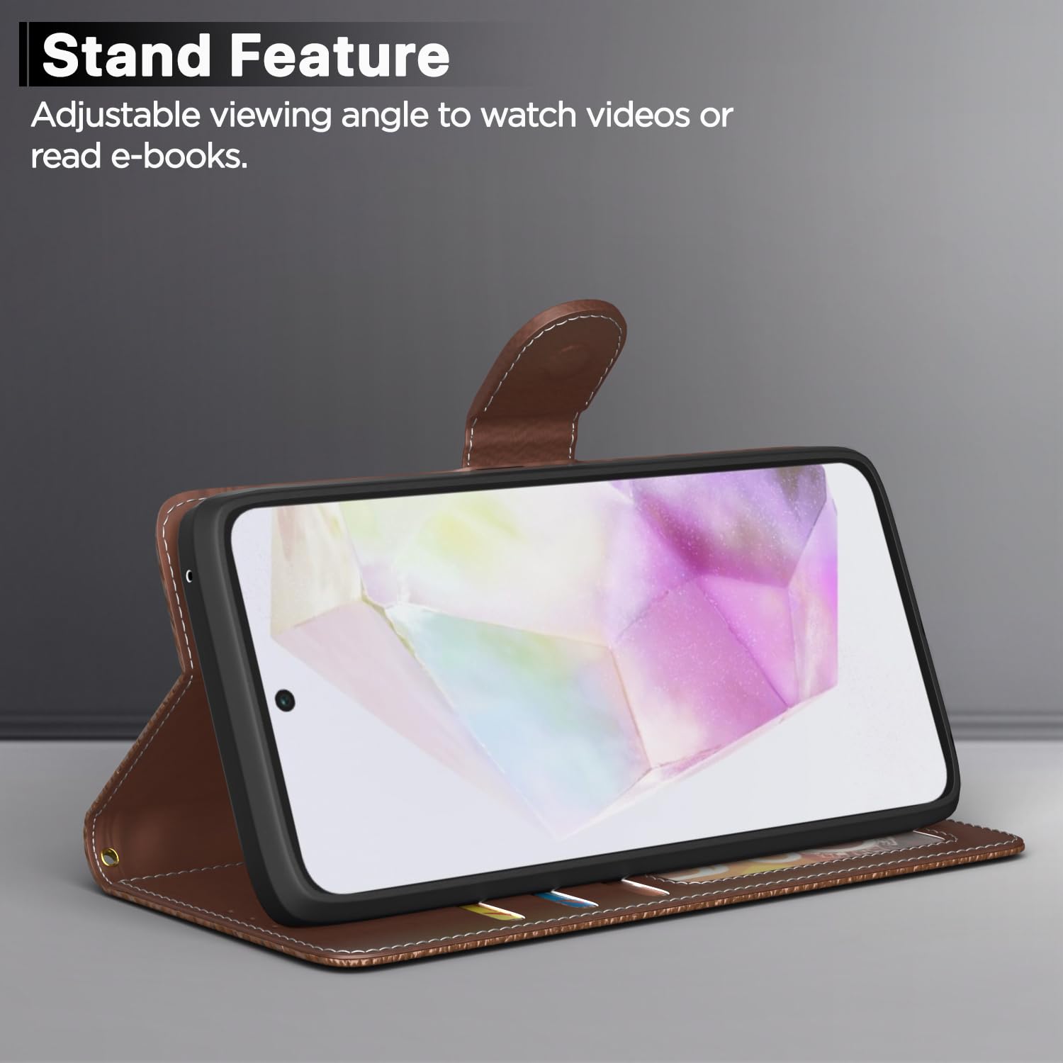 Pikkme tan flip case for Samsung A35 5G – photo 3