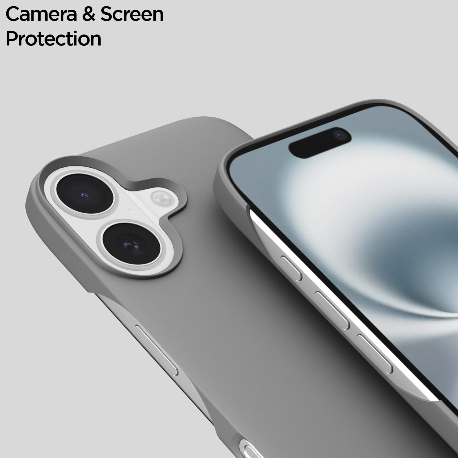 Pikkme iPhone 16 Plus SideCut Back Cover (Grey)