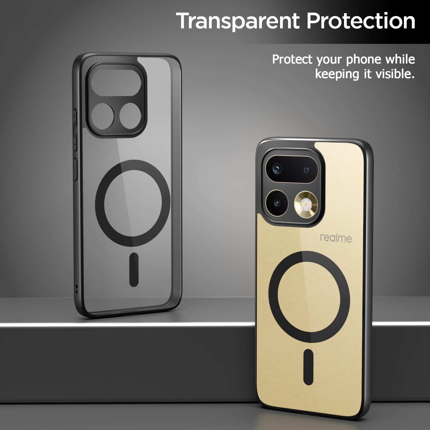 Pikkme black mag-safe phone cover for Realme 16 Pro Plus 5G – photo 3