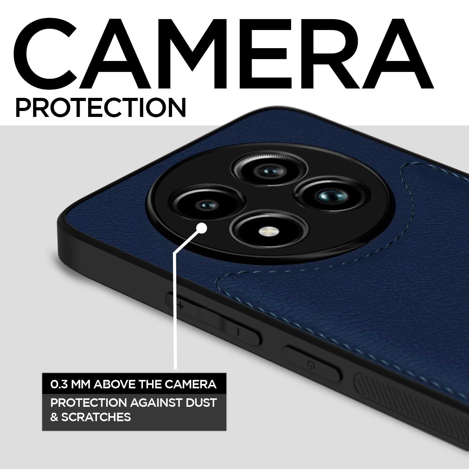 Pikkme Realme 13 Pro / 13 Pro Plus 5G Leatherback Back Case | Blue
