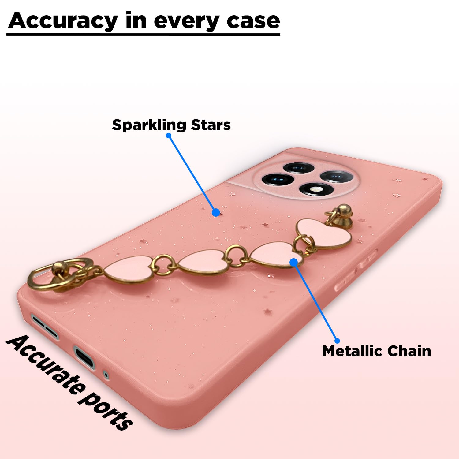Pikkme pink Chain back cover for OnePlus 11 5G – photo 4