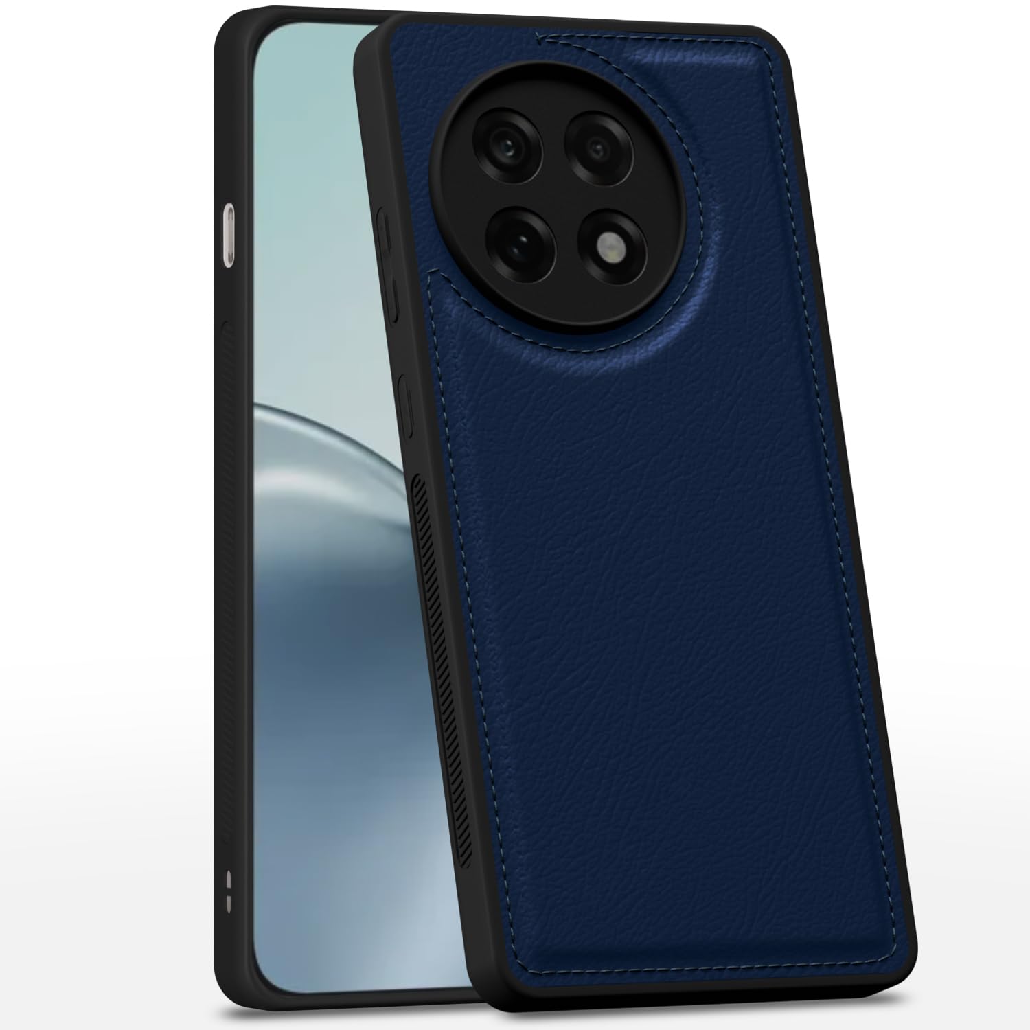 Pikkme OnePlus 13R 5G Leatherback Back Case (Blue)