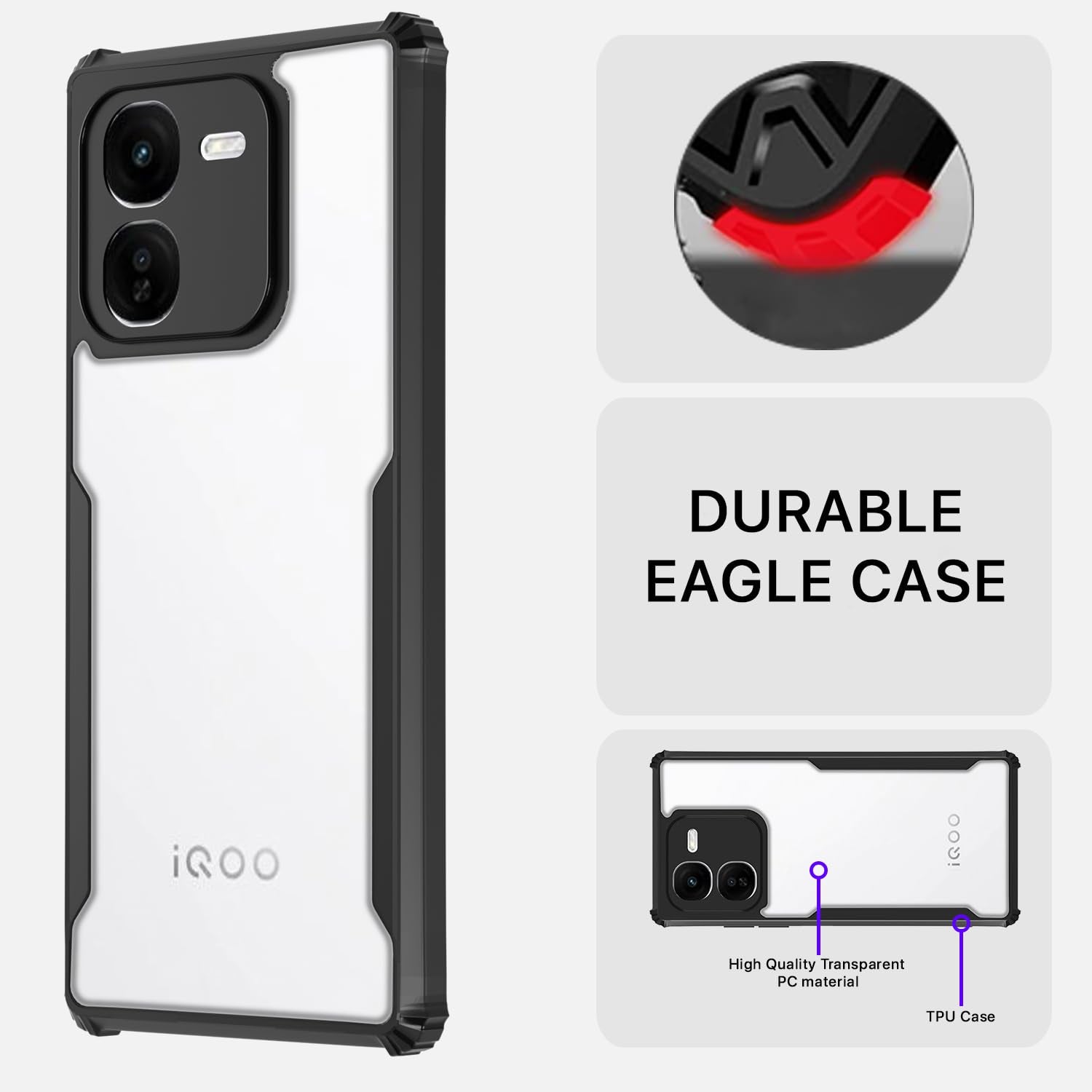 Pikkme black mobile cover for iQOO Z9x 5G – photo 5