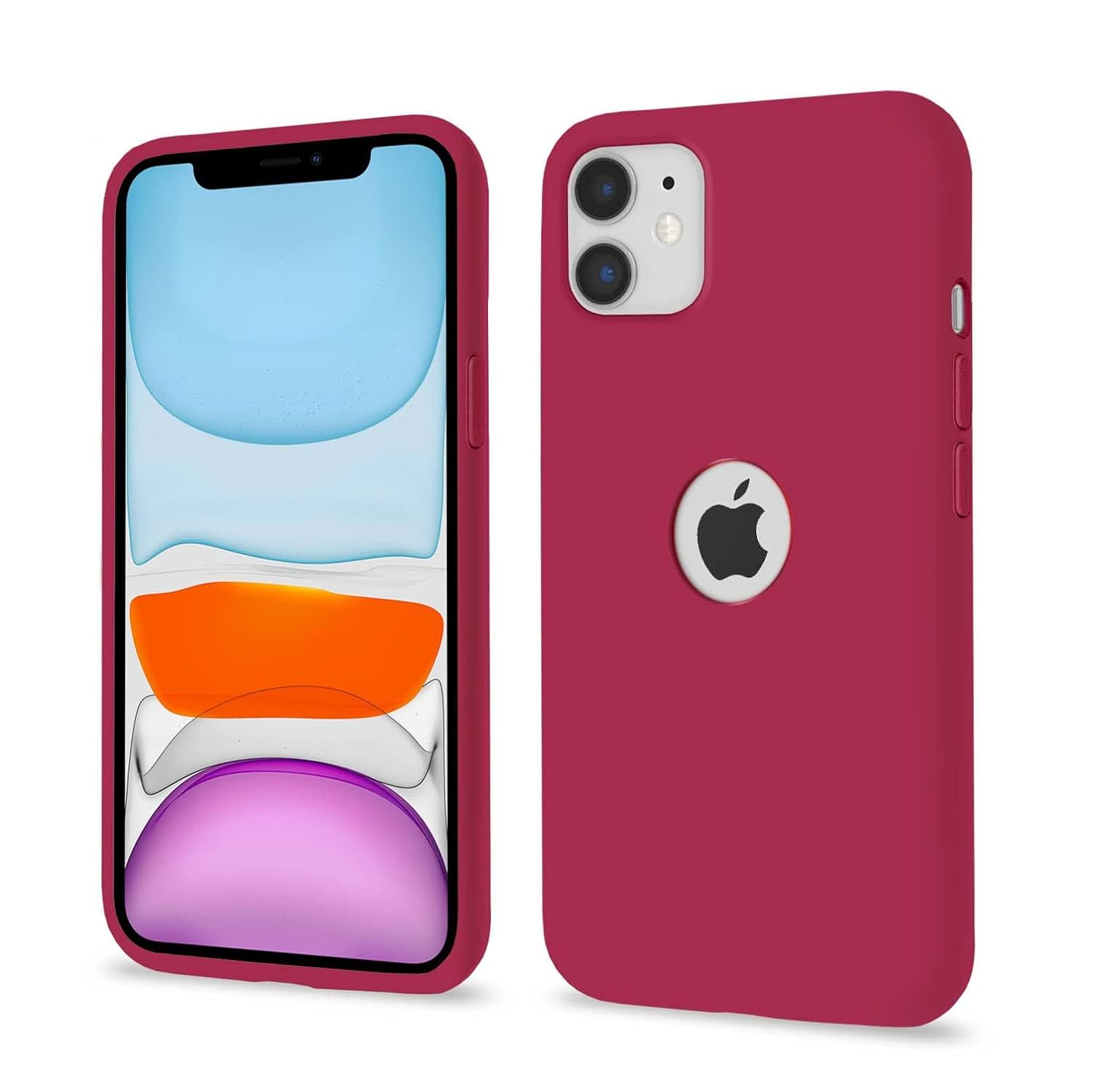 iPhone 11 Super Soft Silicone Back Cover (Maroon)