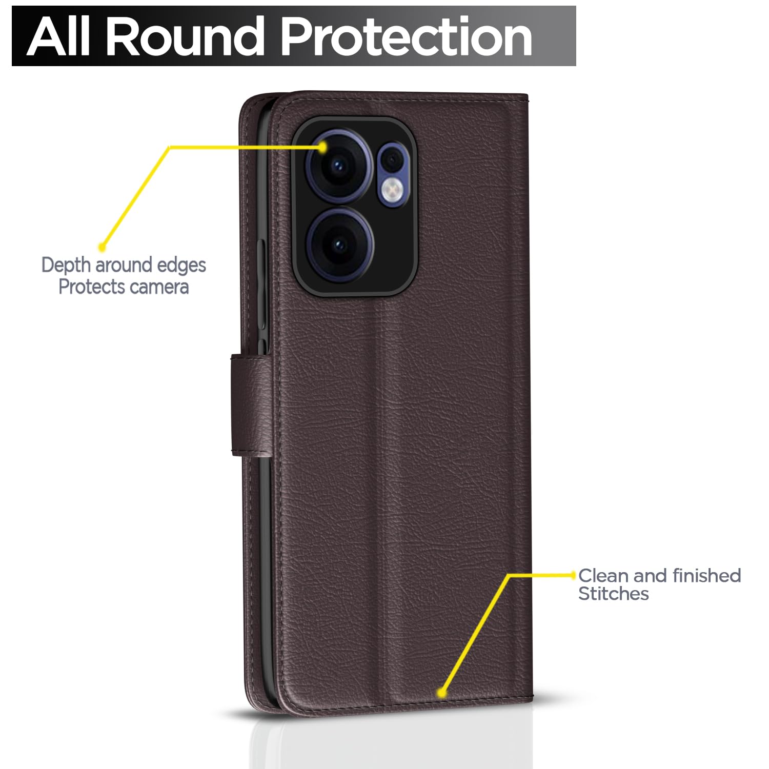 Pikkme coffee Wallet wallet flip cover for Oppo Reno 13F 5G – photo 4