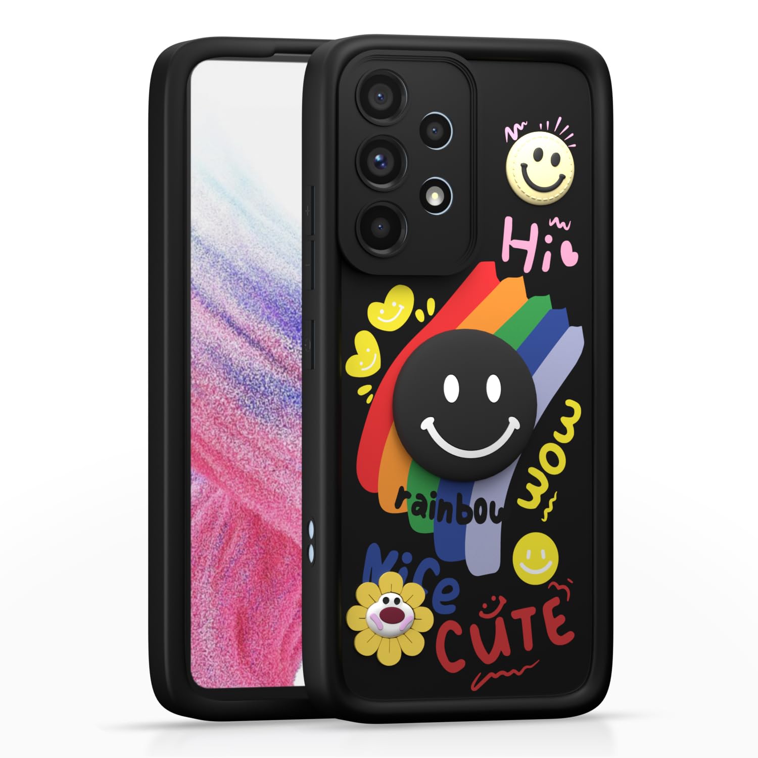 Black Soft Silicone back cover for Samsung A53 5G – Pikkme