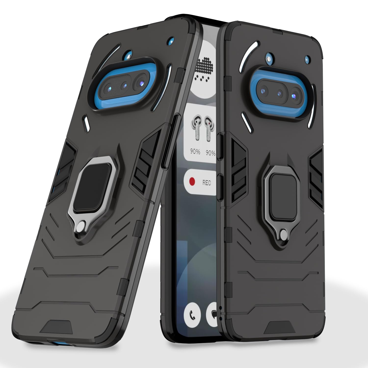 Pikkme Nothing Phone 3a 5G D5 Tough Armor Bumper Case - Black