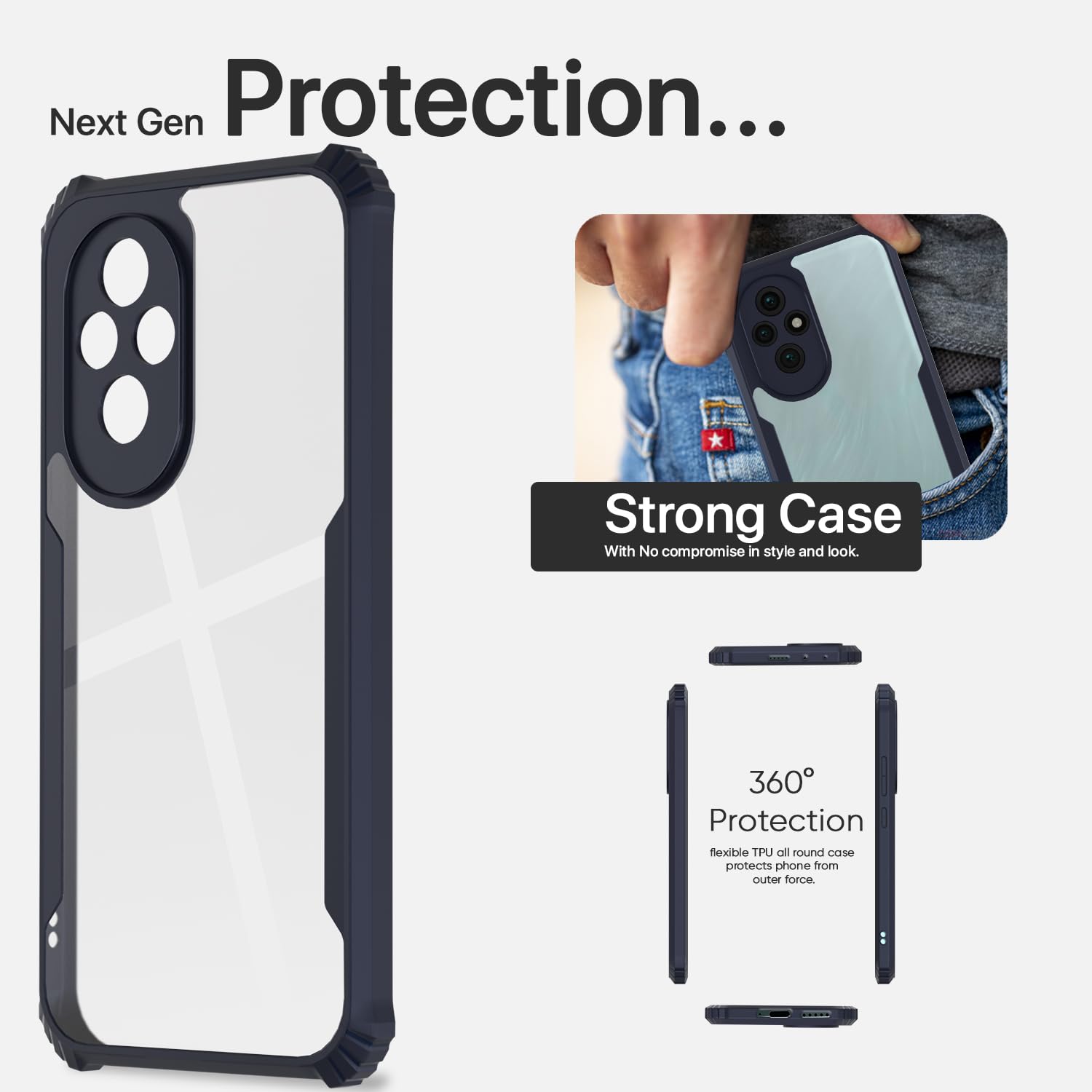 Pikkme Honor 200 Pro 5G Clear blue back cover – photo 6