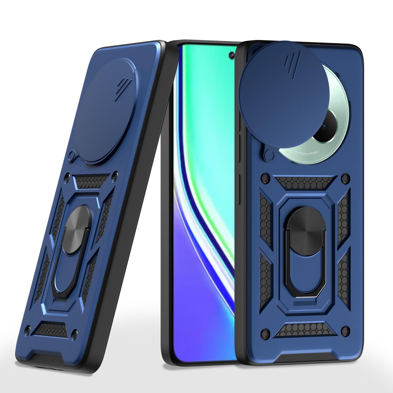 Pikkme Realme P3 Pro 5G D10 Tough Armor Back Cover - Blue
