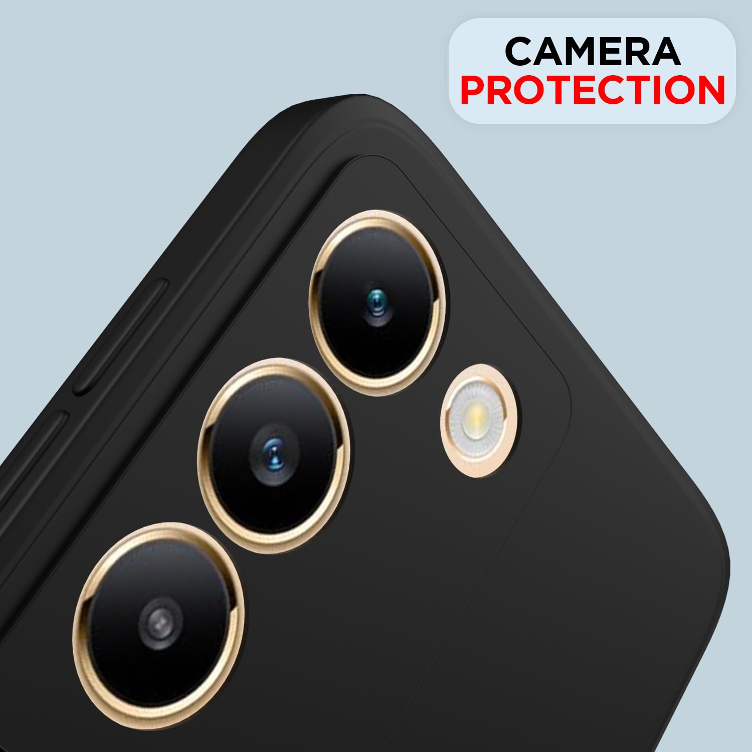 Pikkme Vivo T3 5G / Vivo Y200e 5G Soft Matte Silicone Shockproof Case | Black