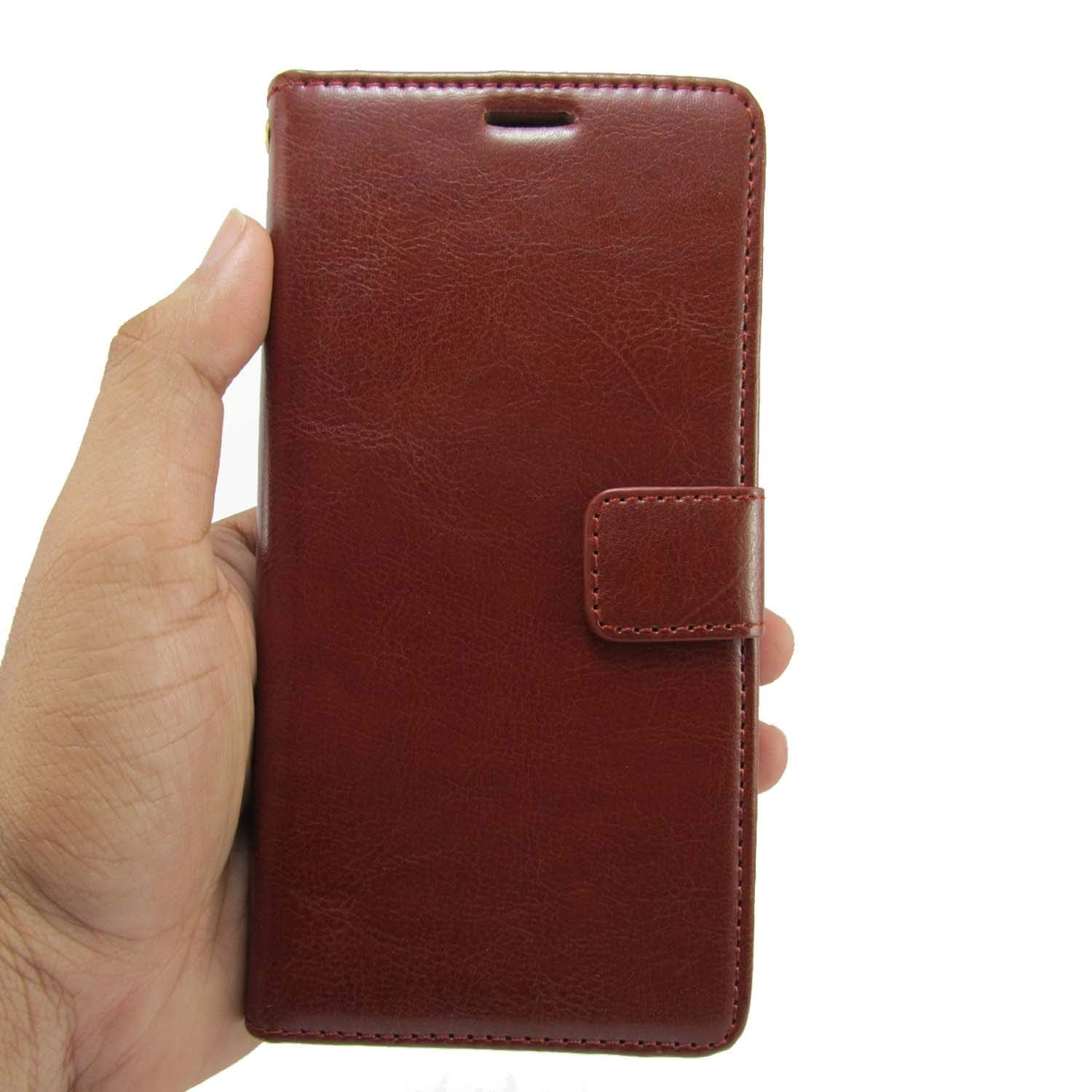 Honor 7A mobile flip cover in brown by Pikkme