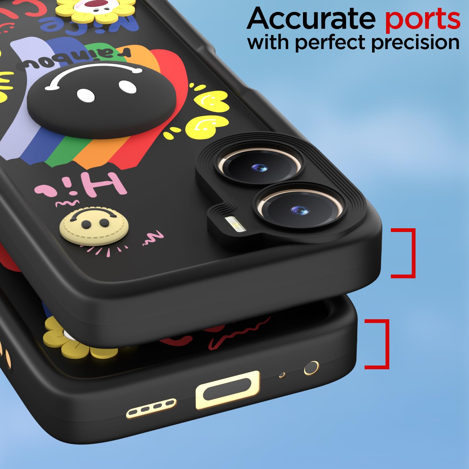 Black mobile cover for Vivo T2X/Y16/Y56 5G/T2X/Y56 – Pikkme – photo 4