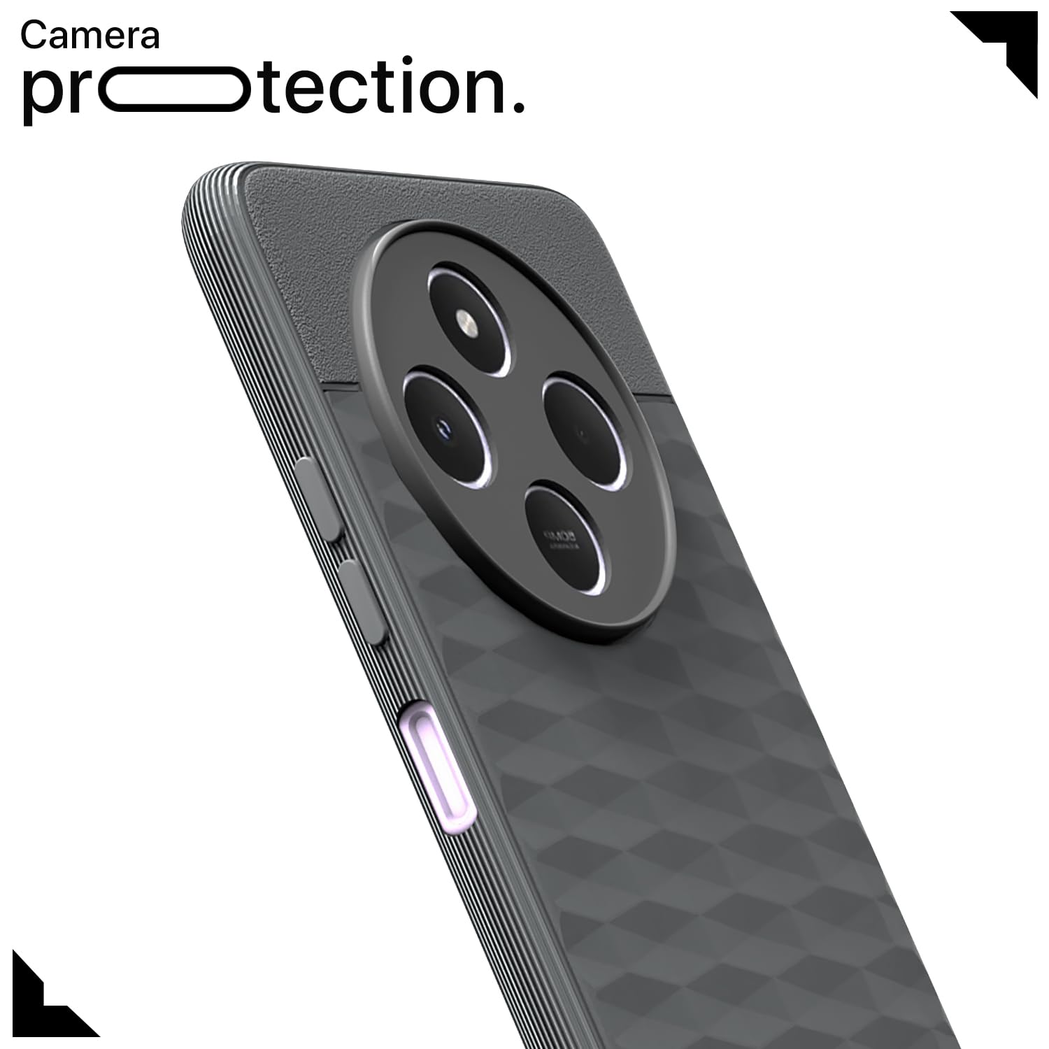 Pikkme Redmi 14c 5G / Redmi A4 5G / Poco C75 5G  Gencase Back Cover (Grey)