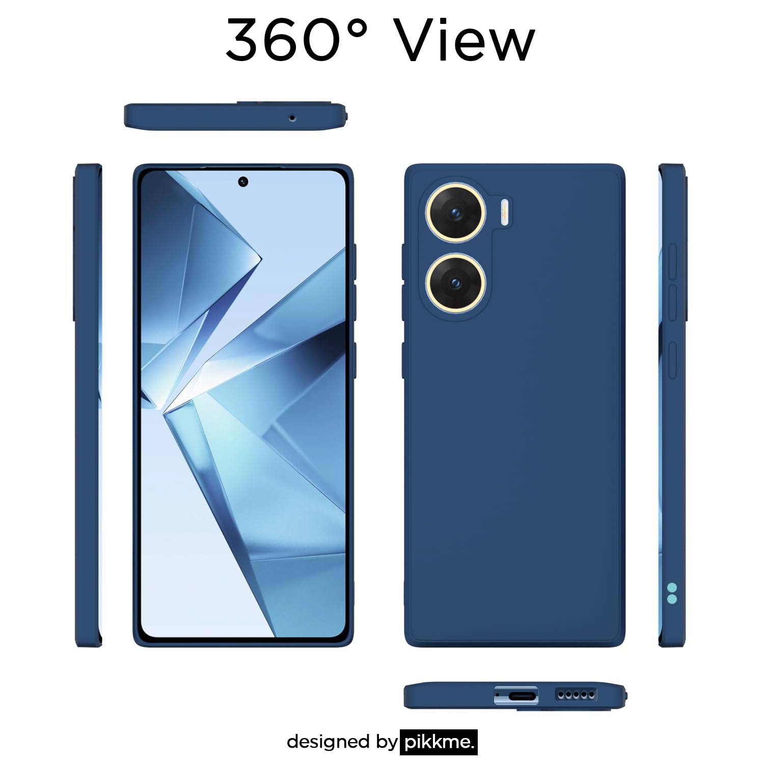 Pikkme Vivo V29e 5G blue mobile back cover – photo 2