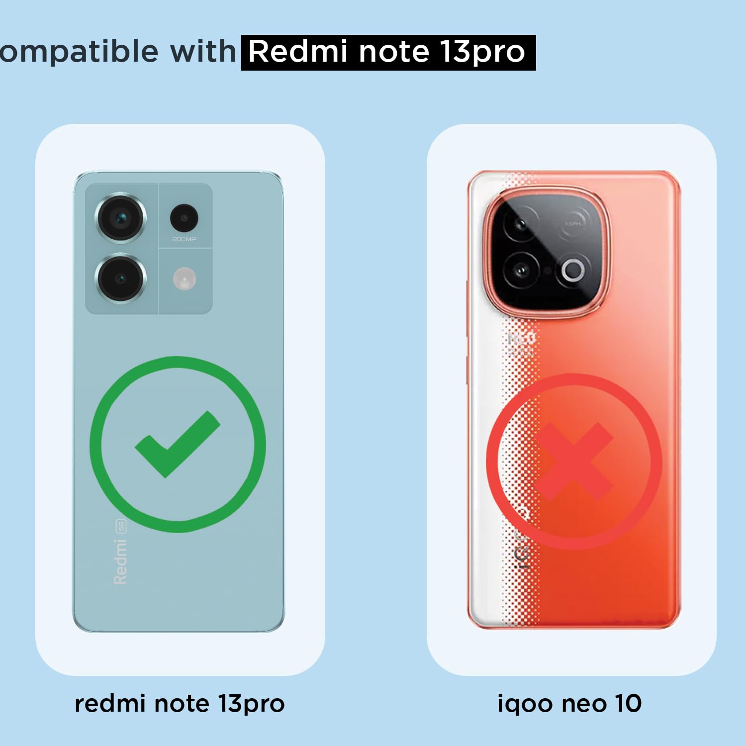 Transparent mag-safe back cover for Redmi Note 13 Pro/Poco X6 5G – Pikkme – photo 4