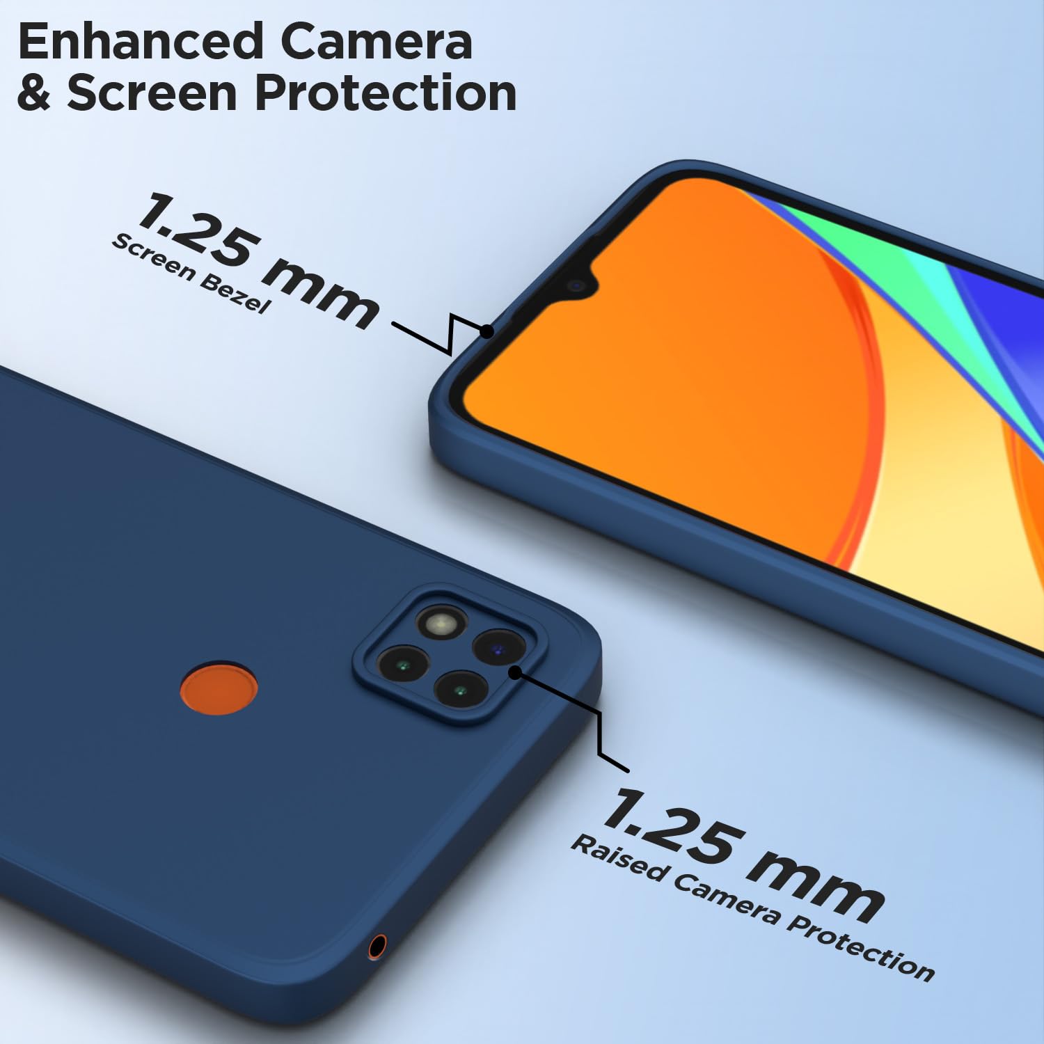 Pikkme Mi Redmi 10A / Redmi 9 / Redmi 9C / 9 Activ/Poco C31 Liquid Silicone Back Cover | Blue