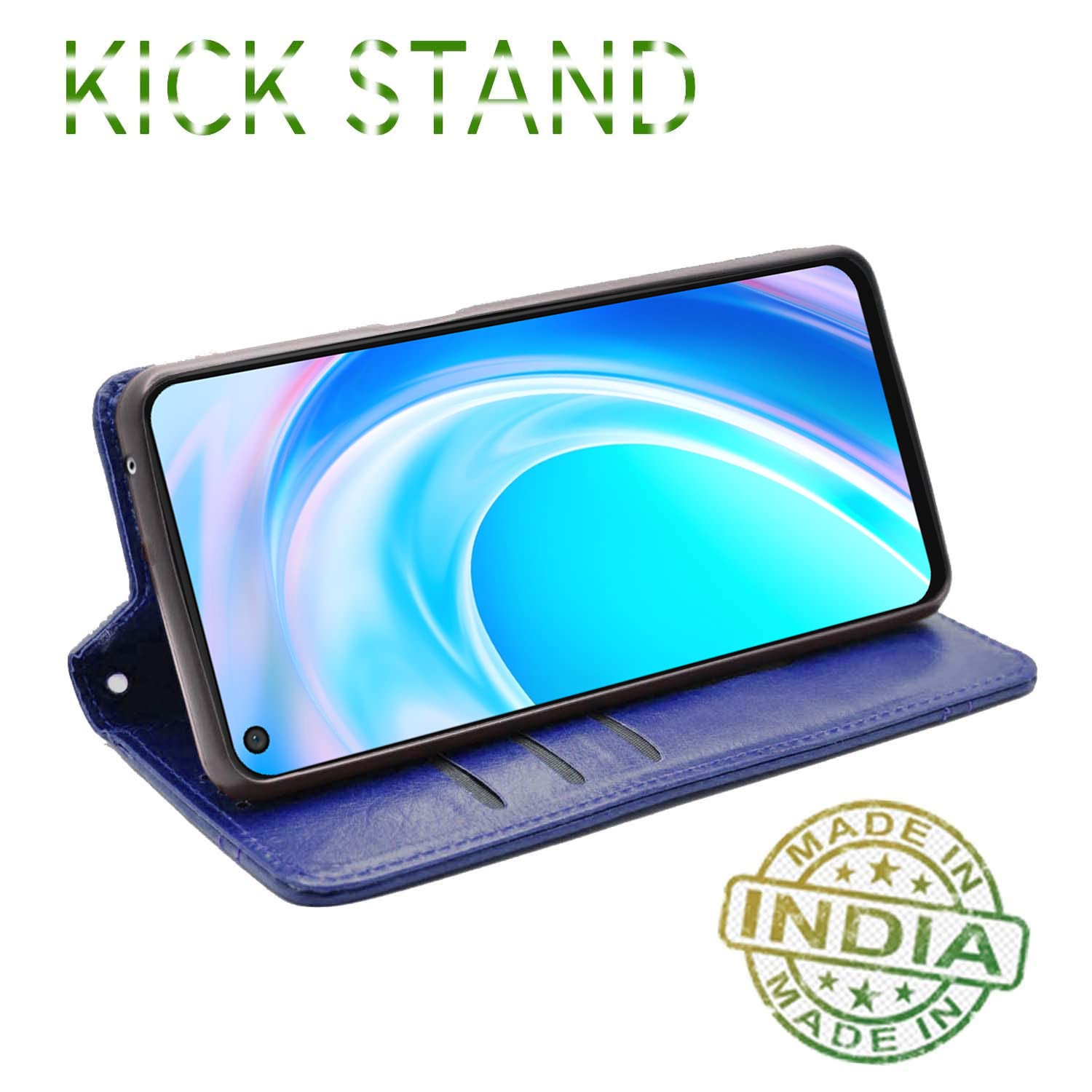 Pikkme OnePlus Nord CE 2 Lite 5G Magnetic Flip Cover (Blue)
