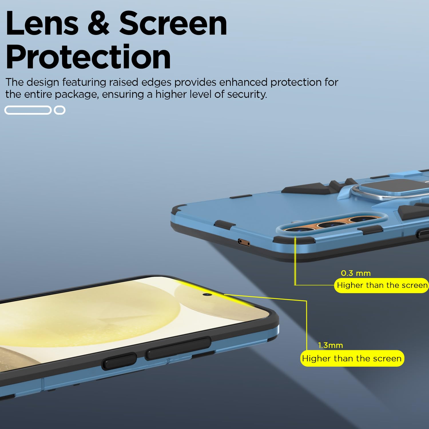 Samsung S24 5G D5 Tough Armor mobile cover in blue by Pikkme – photo 2