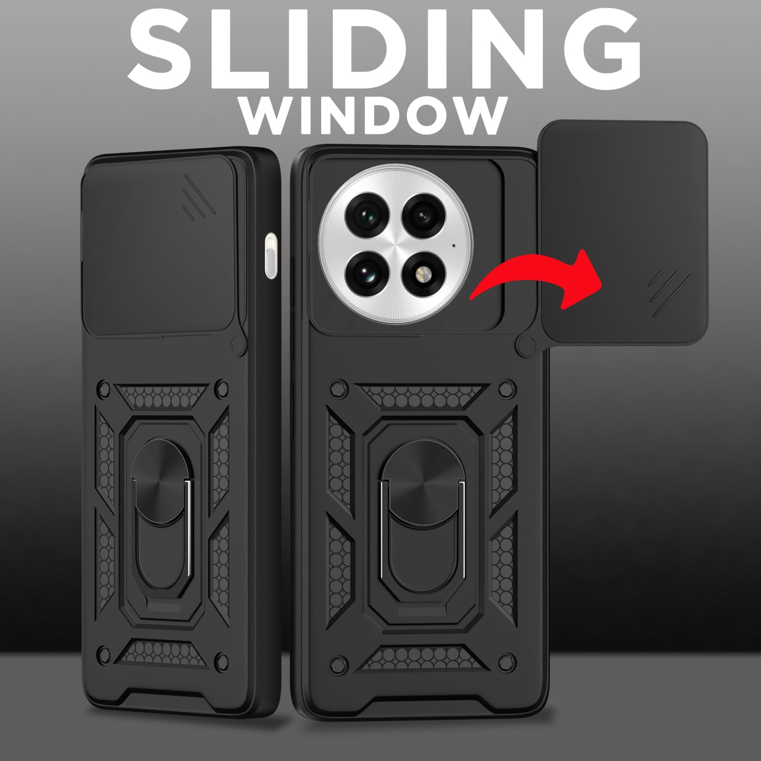 Pikkme OnePlus 13 5G/360 D10 Camera Shield black phone cover – photo 2