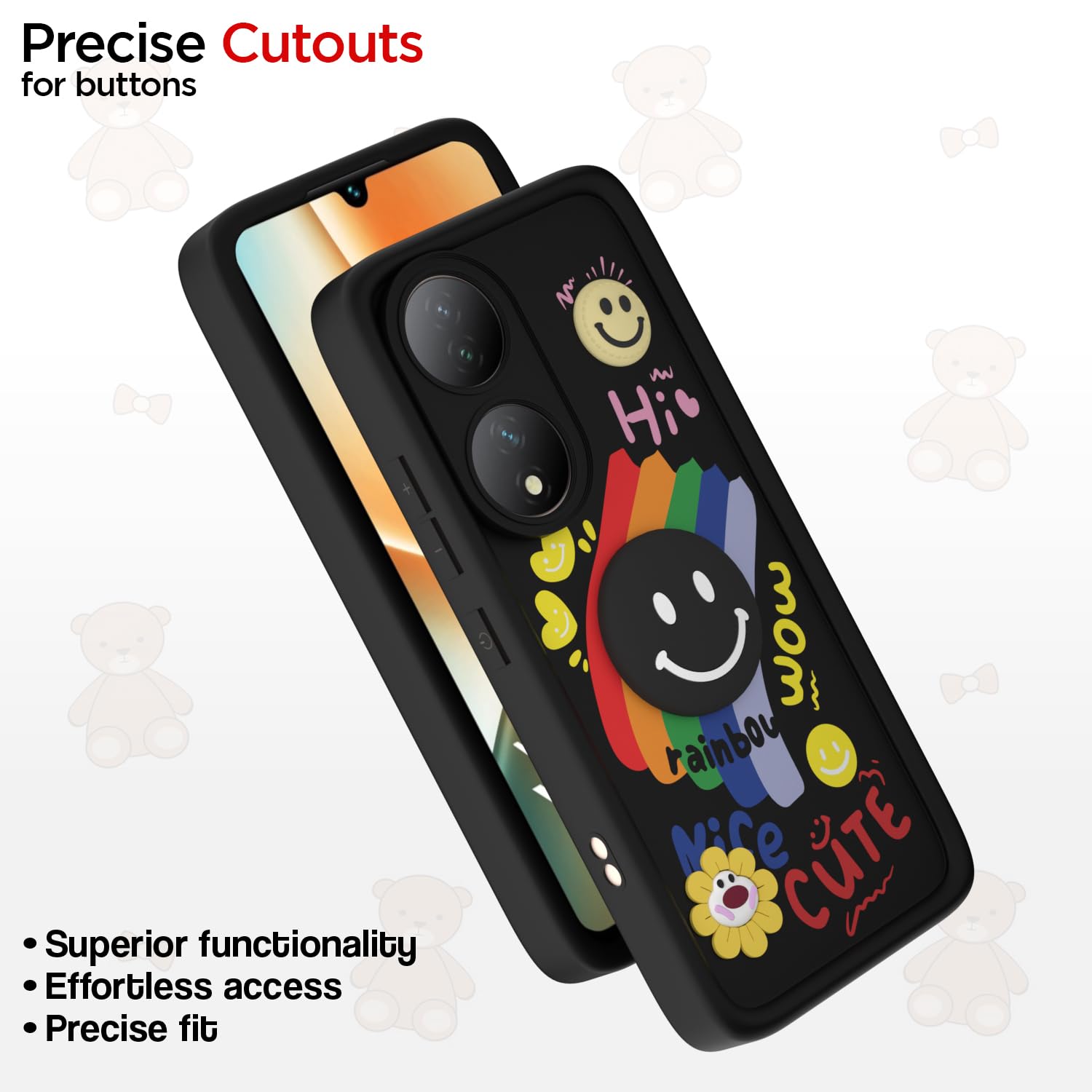 Pikkme Vivo Y100 5G Soft Silicone black mobile cover – photo 6