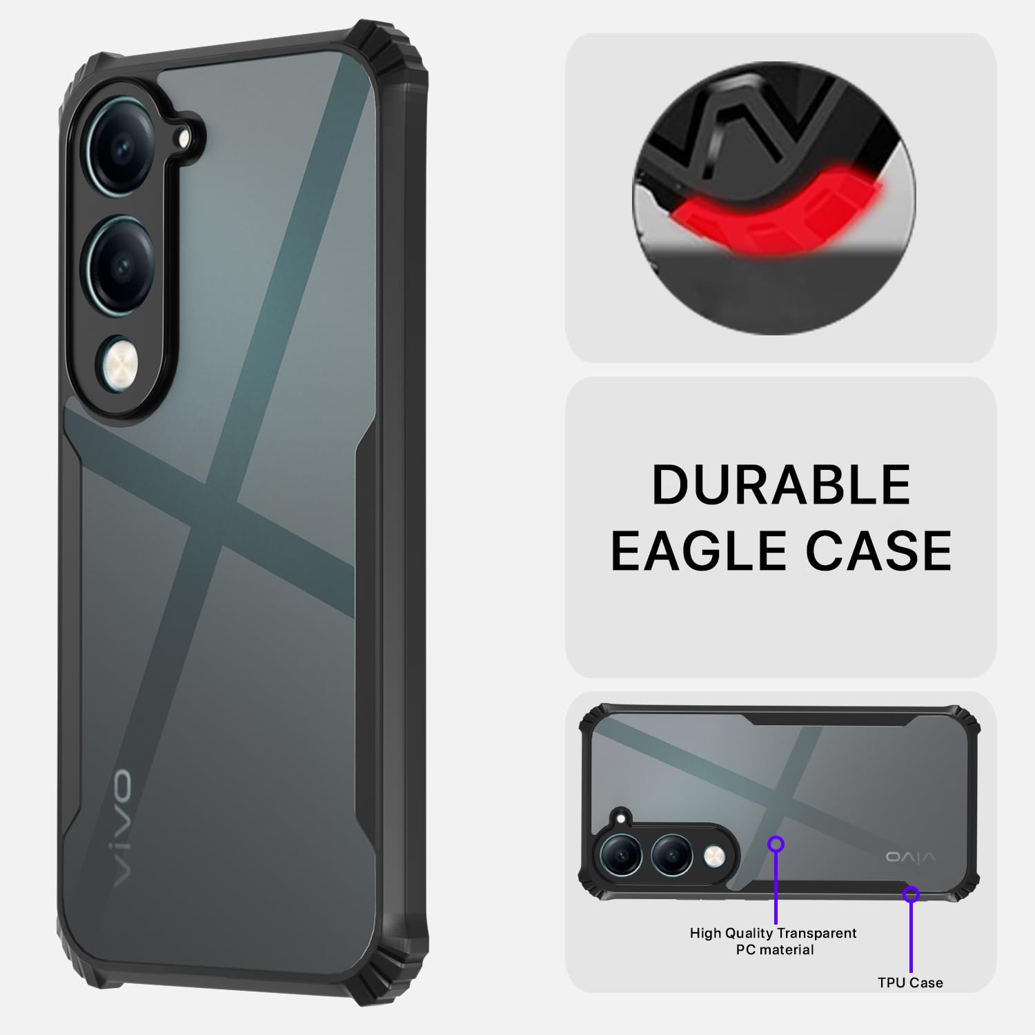 iQOO Z10 Lite 5G/Vivo T4 Lite 5G/Y19 5G/Y19e/Y04 4G/Y29s 5G Ultra phone cover in black by Pikkme – photo 5