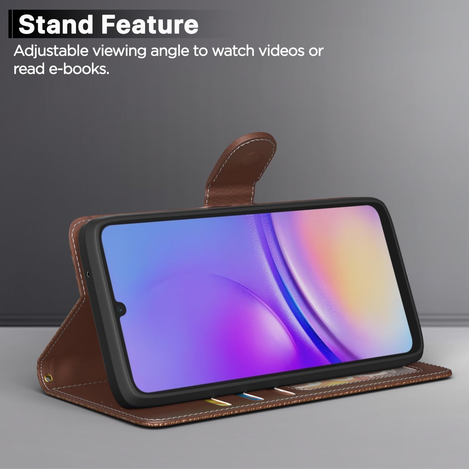 Pikkme Samsung A05/M05/F05 tan mobile flip cover – photo 3