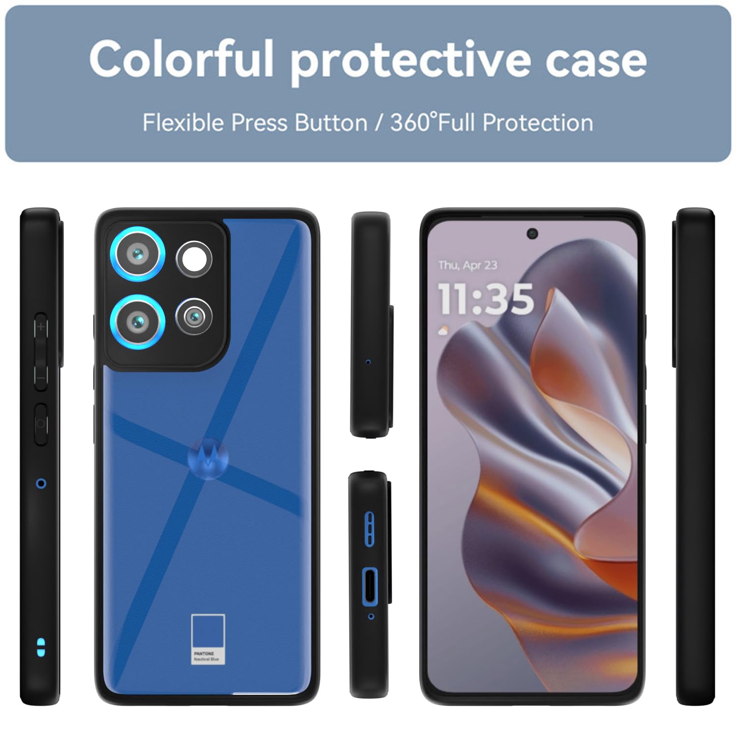 Pikkme Moto Edge 50 Neo 5G Eagle 2.0 Back Cover (Black)