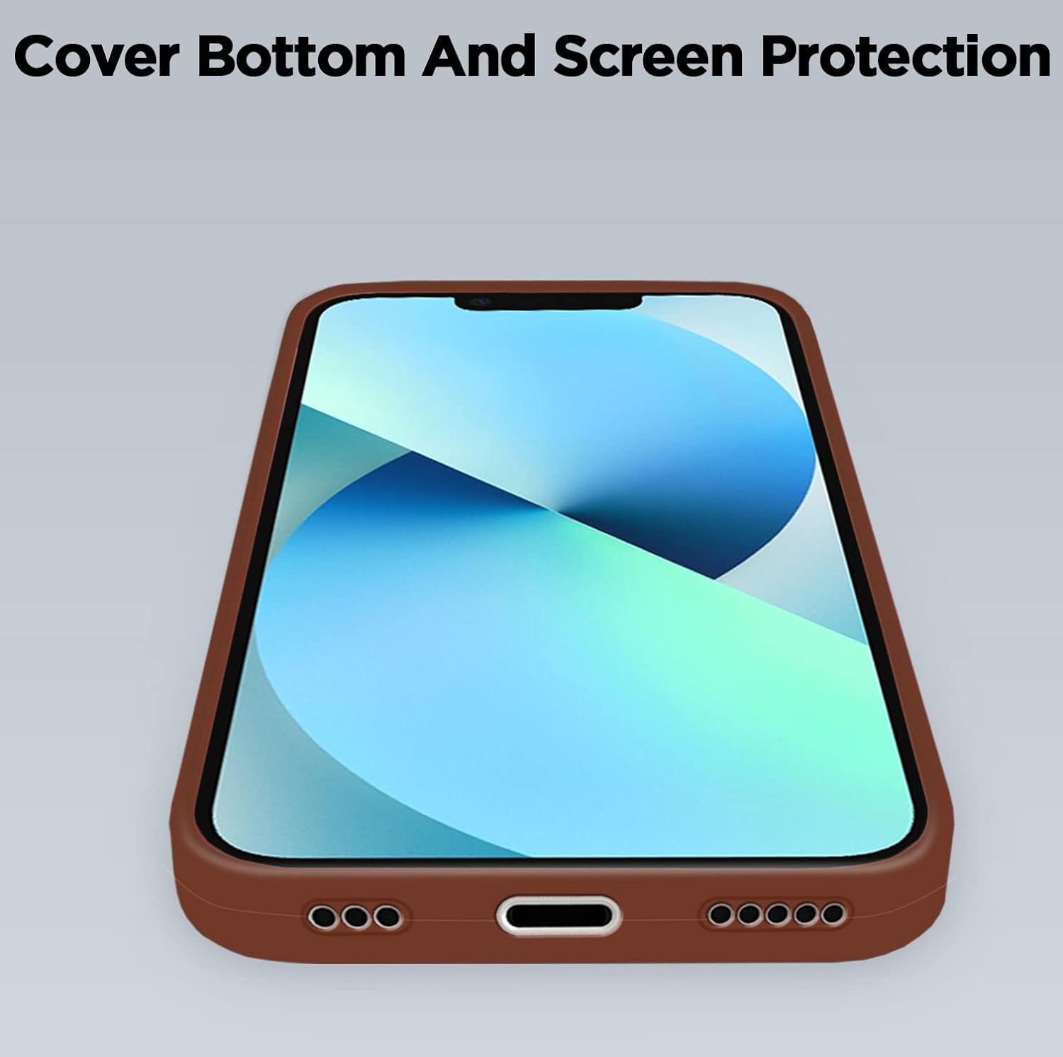 Pikkme iPhone 13 Mini Silicone Back Cover (Brown)