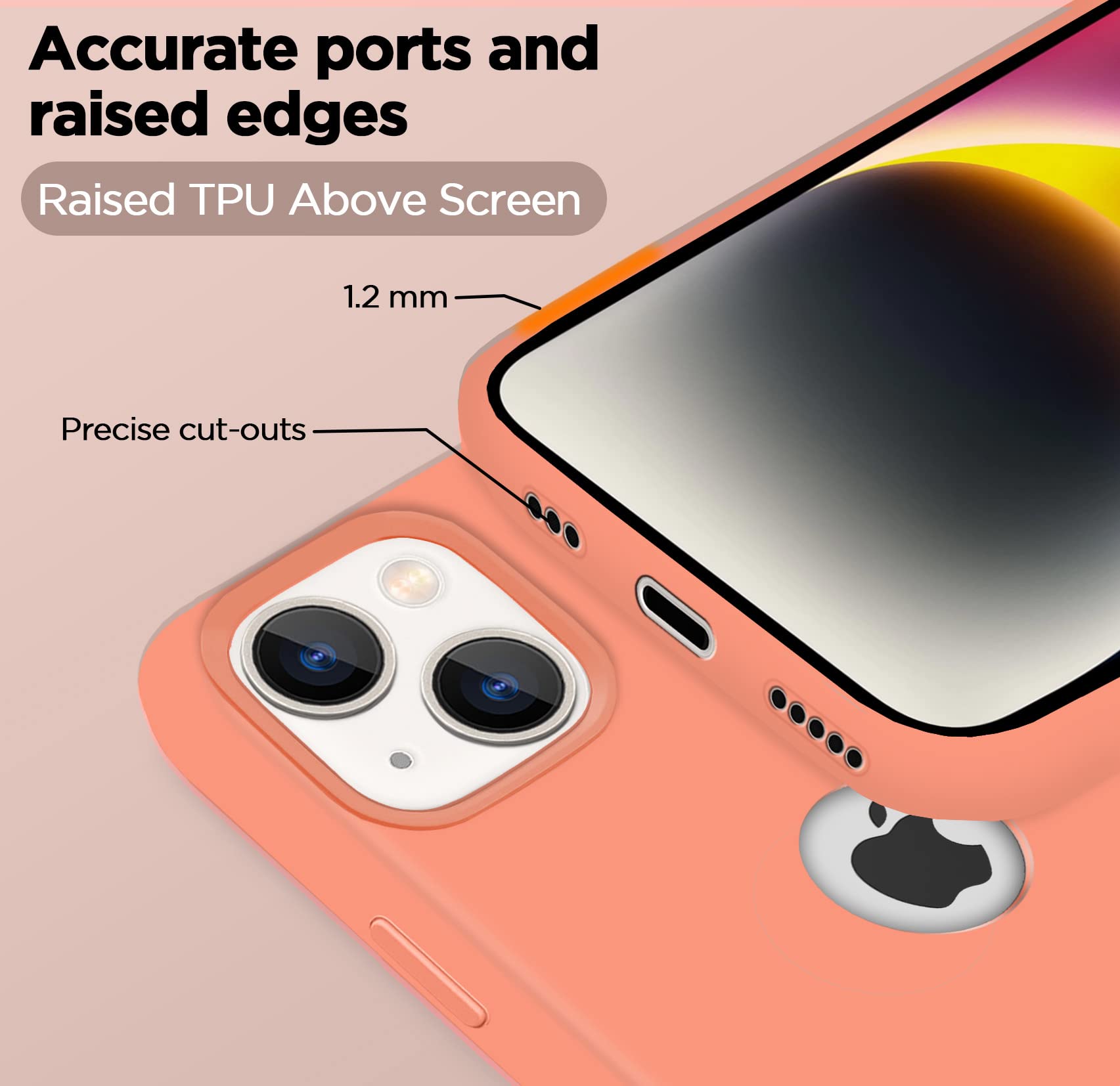 New peach Soft Silicone mobile cover for iPhone 14 Plus – Pikkme – photo 6