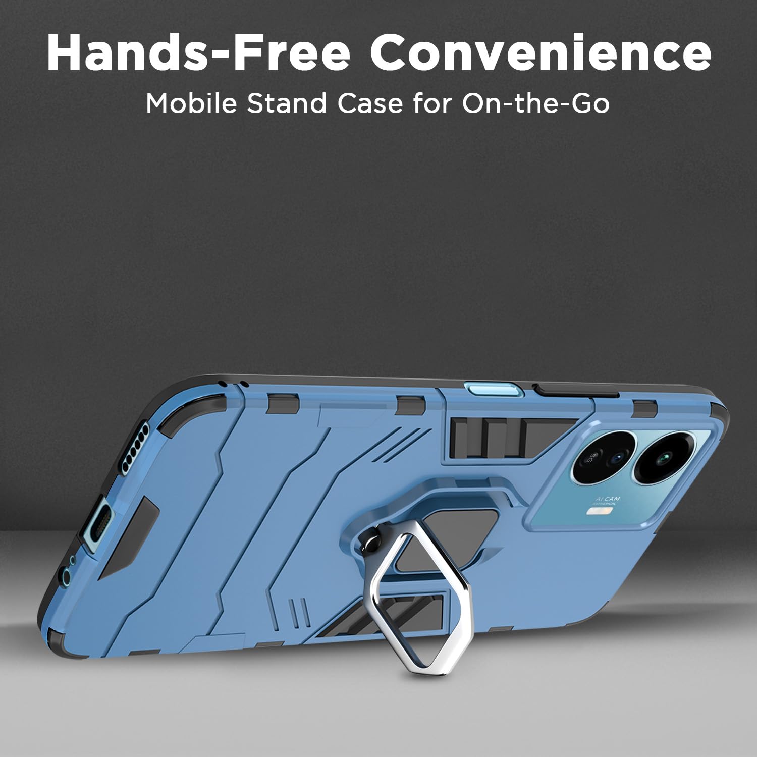 Blue Tough Armor phone cover for iQOO Z6 Lite 5G – Pikkme – photo 6