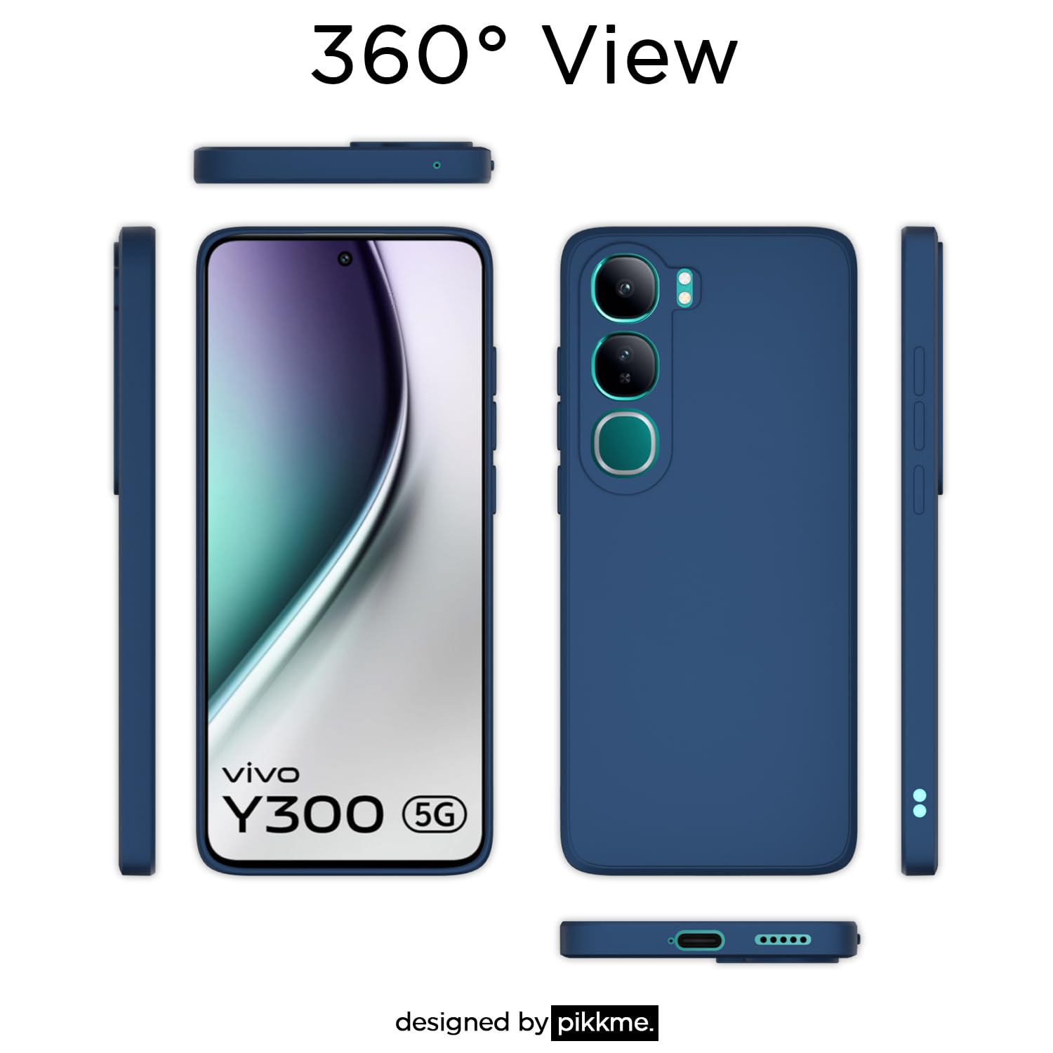Pikkme Vivo Y300/V40 Lite 5G blue back cover – photo 4